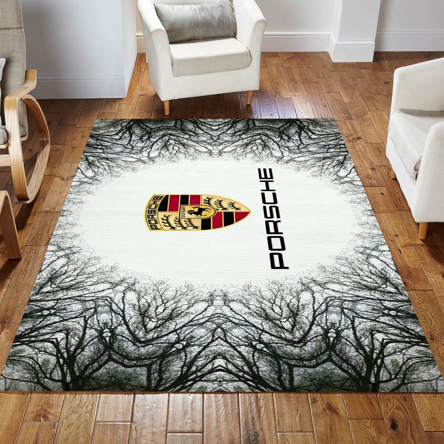 Porsche Logo Ver4 Area Rug For Christmas Living Room Rug Family Gift US Decor - Indoor Outdoor Rugs