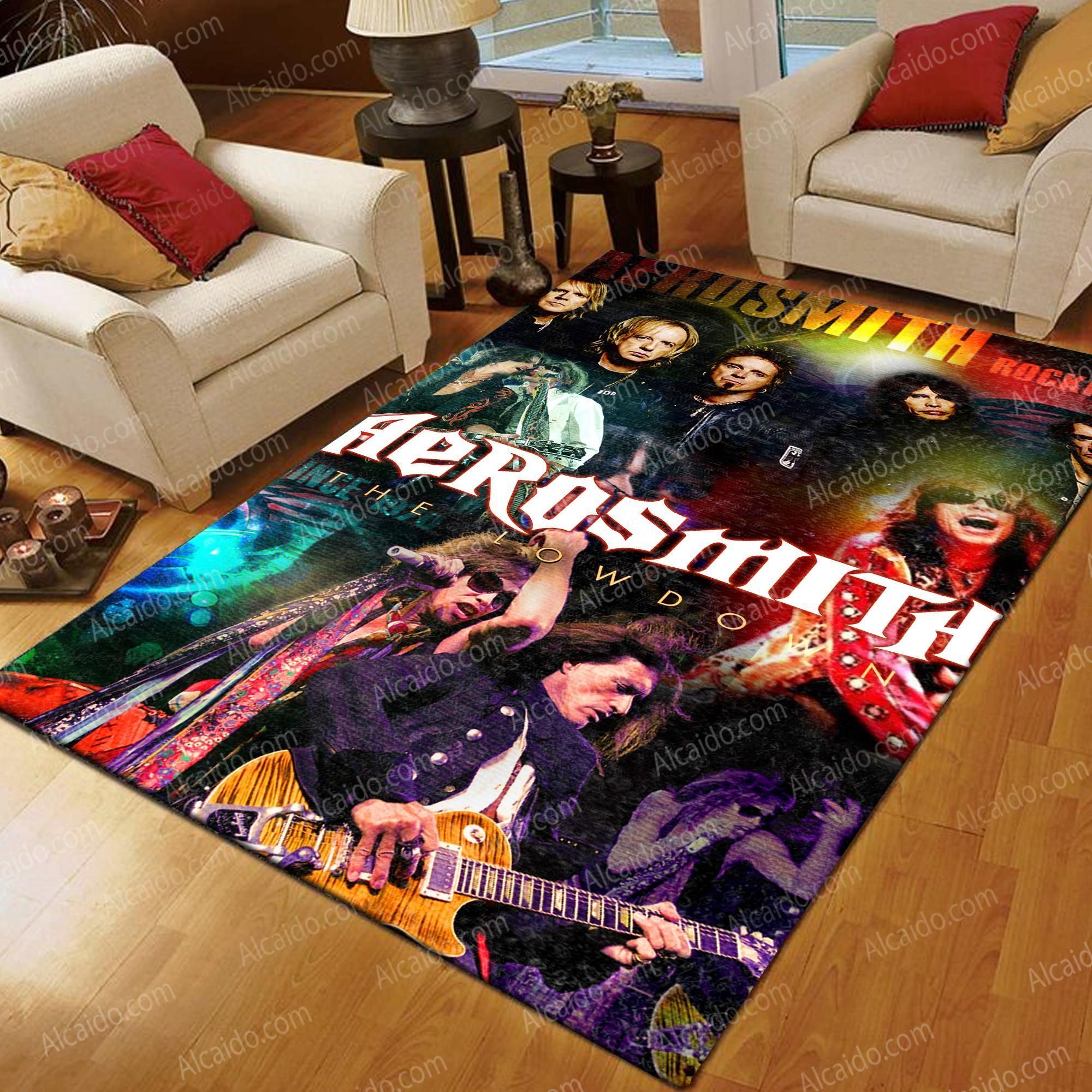 Aerosmith The Lowdown Download Festival 2010 Colorful Living Room Area Rug Carpet, Living Room Rug,  Christmas Gift US Decor - Indoor Outdoor Rugs