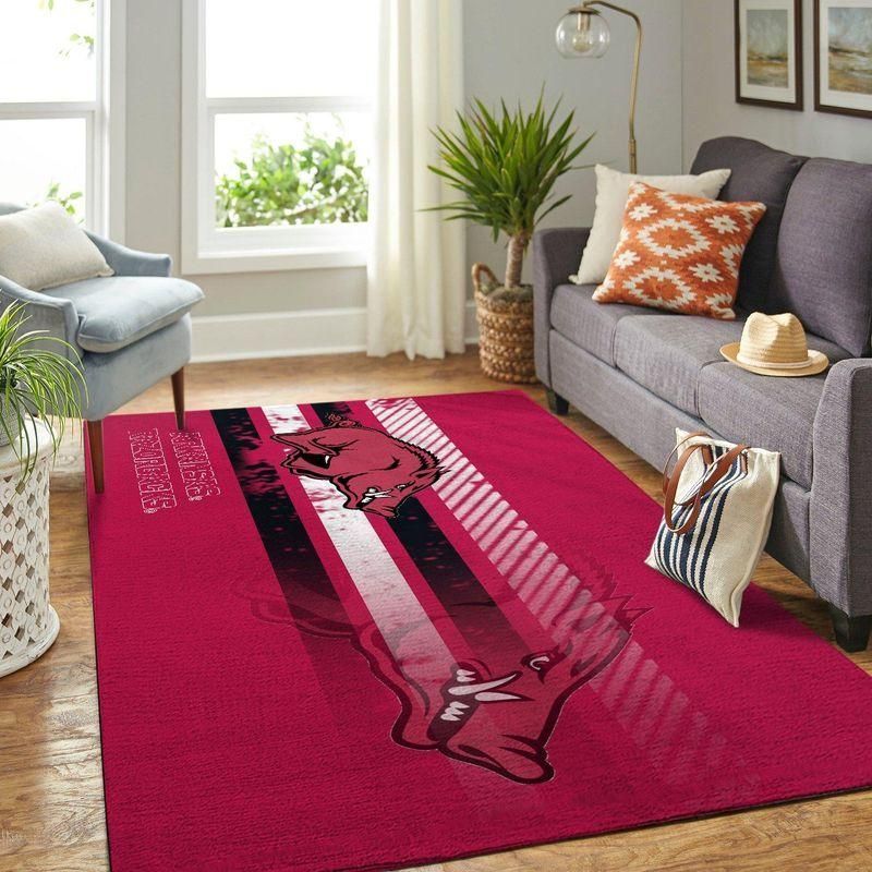 Arkansas Razorbacks Ncaa Rug Room Carpet Sport Custom Area Floor Home Decor - Indoor Outdoor Rugs