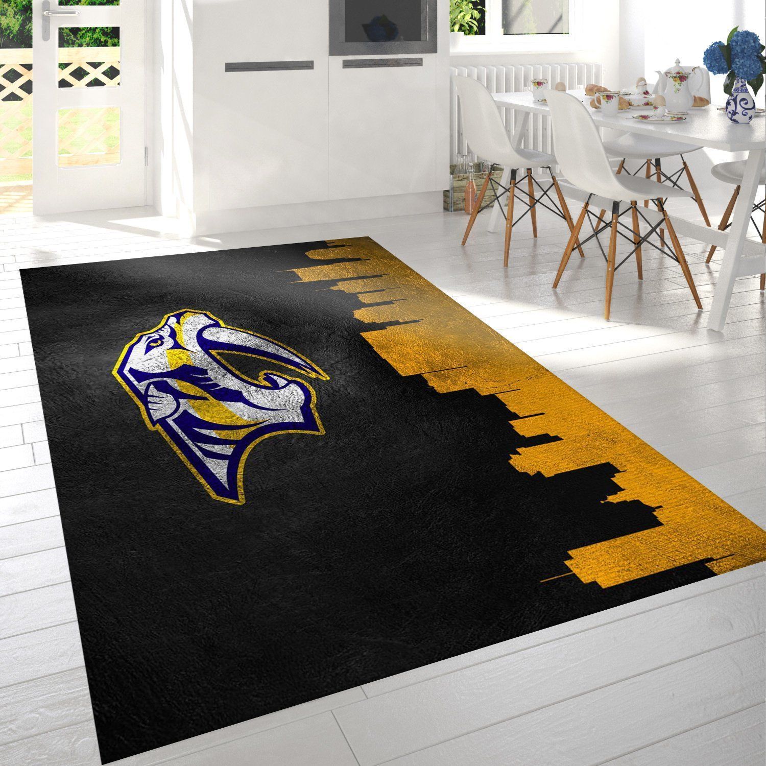 Nashville Predators Nfl Area Rug Living Room Rug US Gift Decor - Indoor Outdoor Rugs