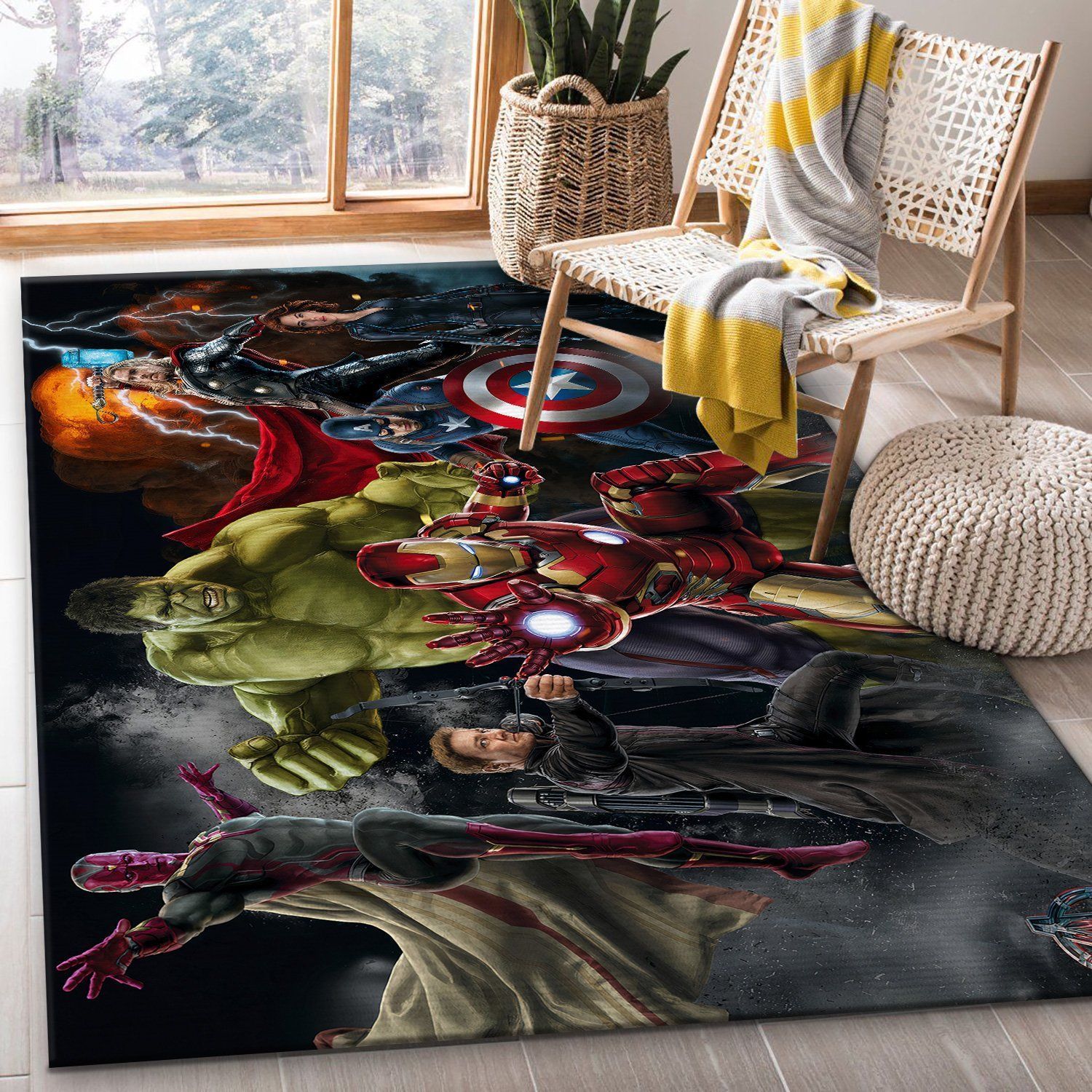 Avenger End Game Area Rugs Marvel SuperHero Movies Living Room Carpet FN081112 Christmas Gift Floor Decor The US Decor - Indoor Outdoor Rugs