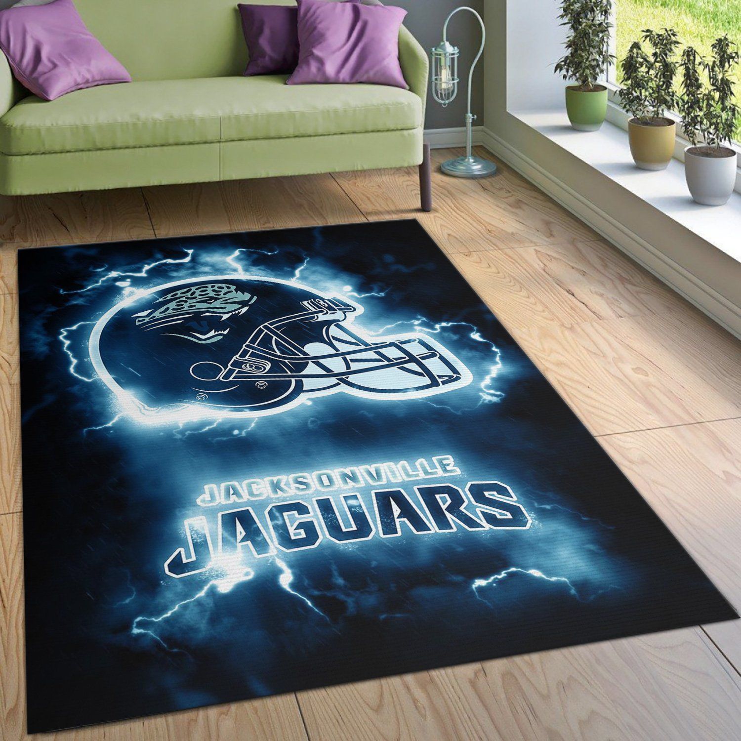 Jacksonville Jaguars NFL Rug Bedroom Rug Christmas Gift US Decor - Indoor Outdoor Rugs