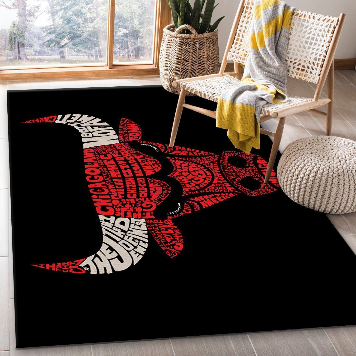 Chicago Bulls Rug Basketball Floor Decor The US Decor - Indoor Outdoor Rugs