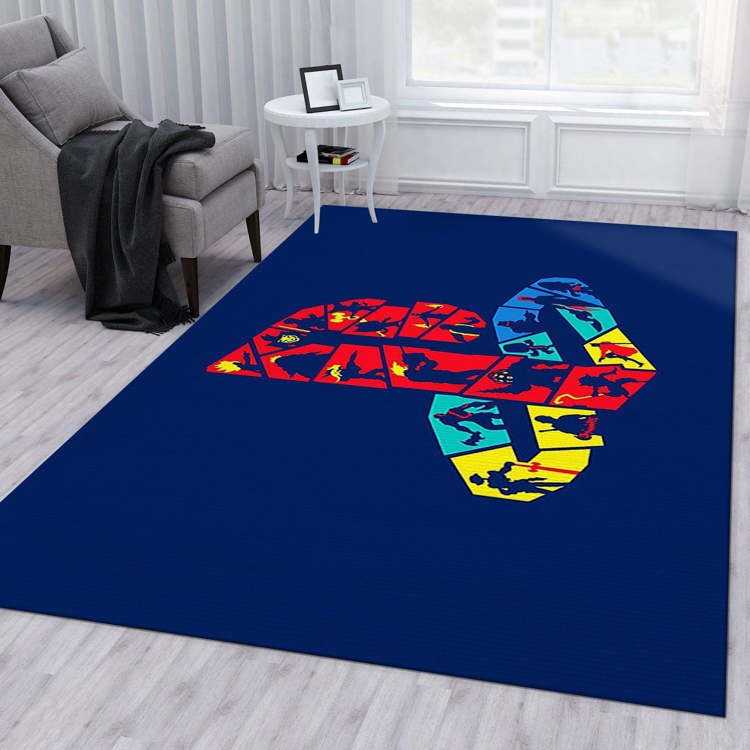 Playstation Logo Area Rug For Gift Living Room Rug US Gift Decor - Indoor Outdoor Rugs