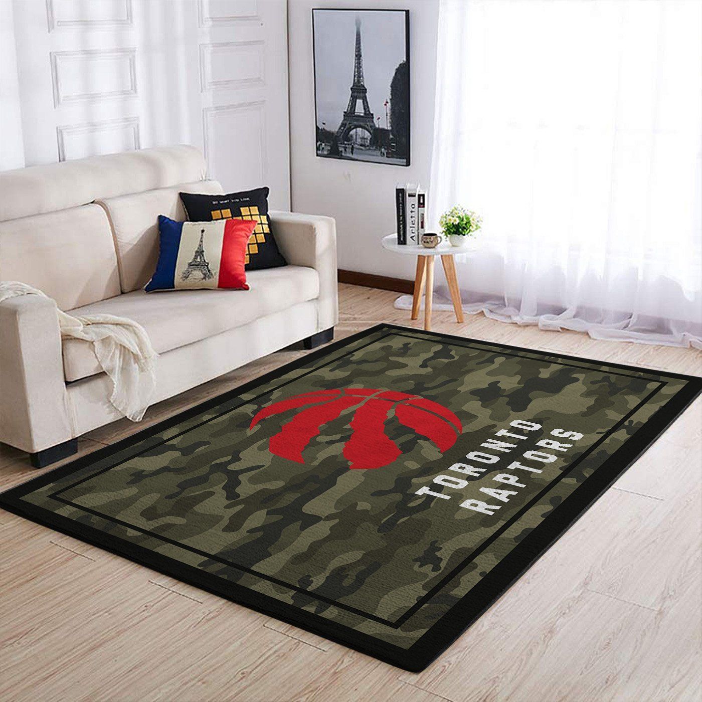 Toronto Raptors Nba Team Logo Camo Style Nice Gift Home Decor Rectangle Area Rug - Indoor Outdoor Rugs