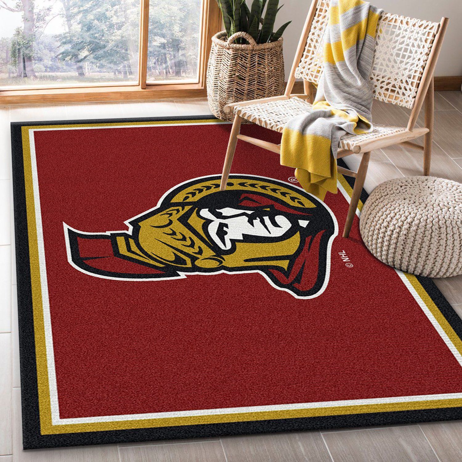 Nhl Spirit Ottawa Senators Area Rug Carpet, Bedroom Rug, Family Gift US Decor - Indoor Outdoor Rugs