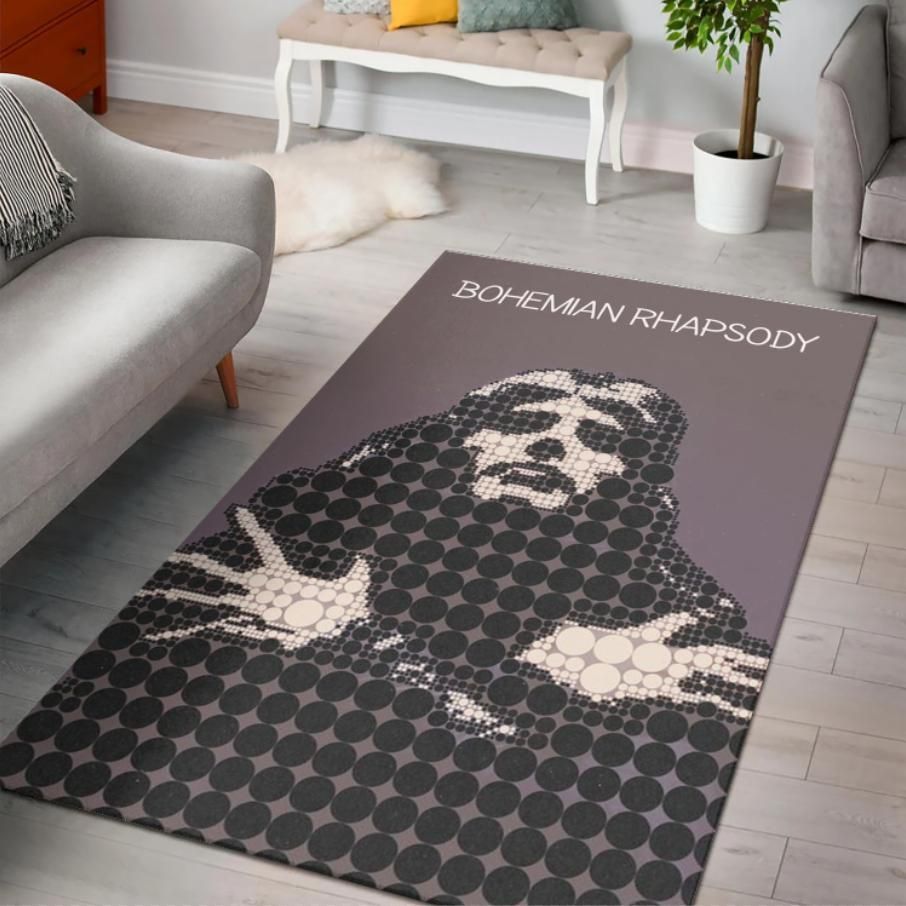 Queen Bohemian Rhapsody Freddie Mercury Area Rug Rugs For Living Room Rug Home Decor - Indoor Outdoor Rugs