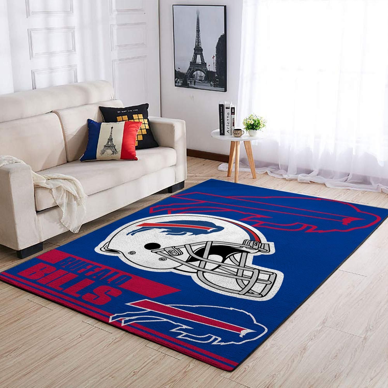 Buffalo Bills Nfl Team Logo Helmet Nice Gift Home Decor Rectangle Area Rug - Indoor Outdoor Rugs