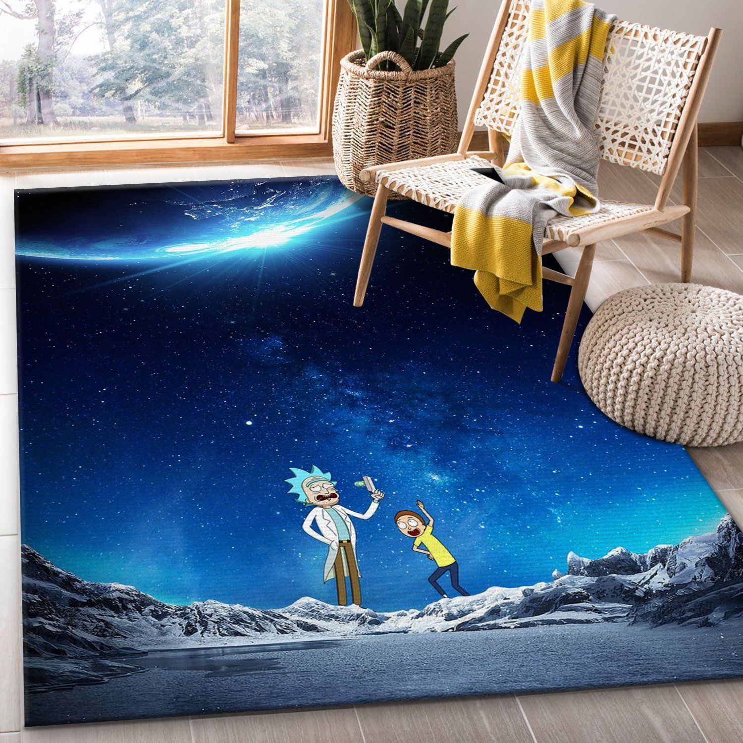 Rick And Morty Noel Gift Rug Living Room Rug Home Decor Floor Decor - Indoor Outdoor Rugs