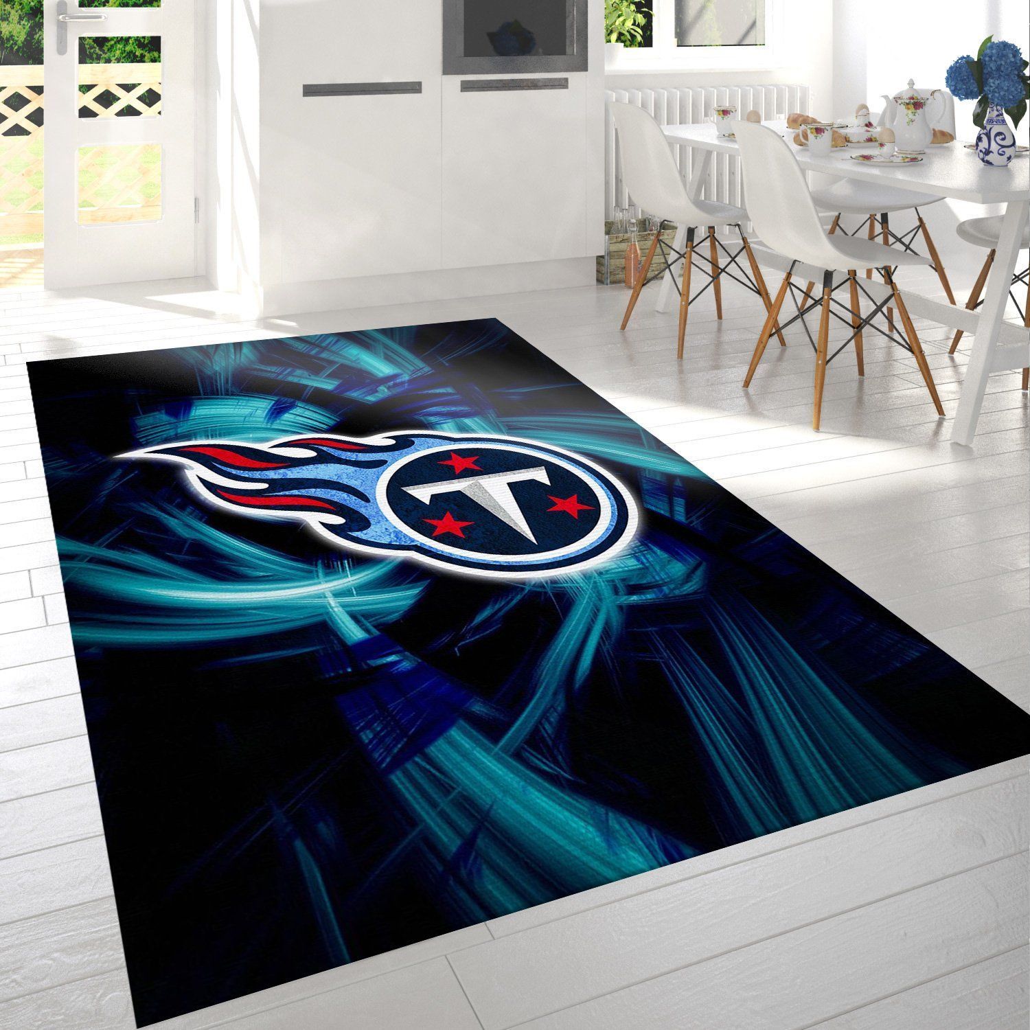 Tennessee Titans Nfl Team Logo Rug Bedroom Rug Home US Decor - Indoor Outdoor Rugs