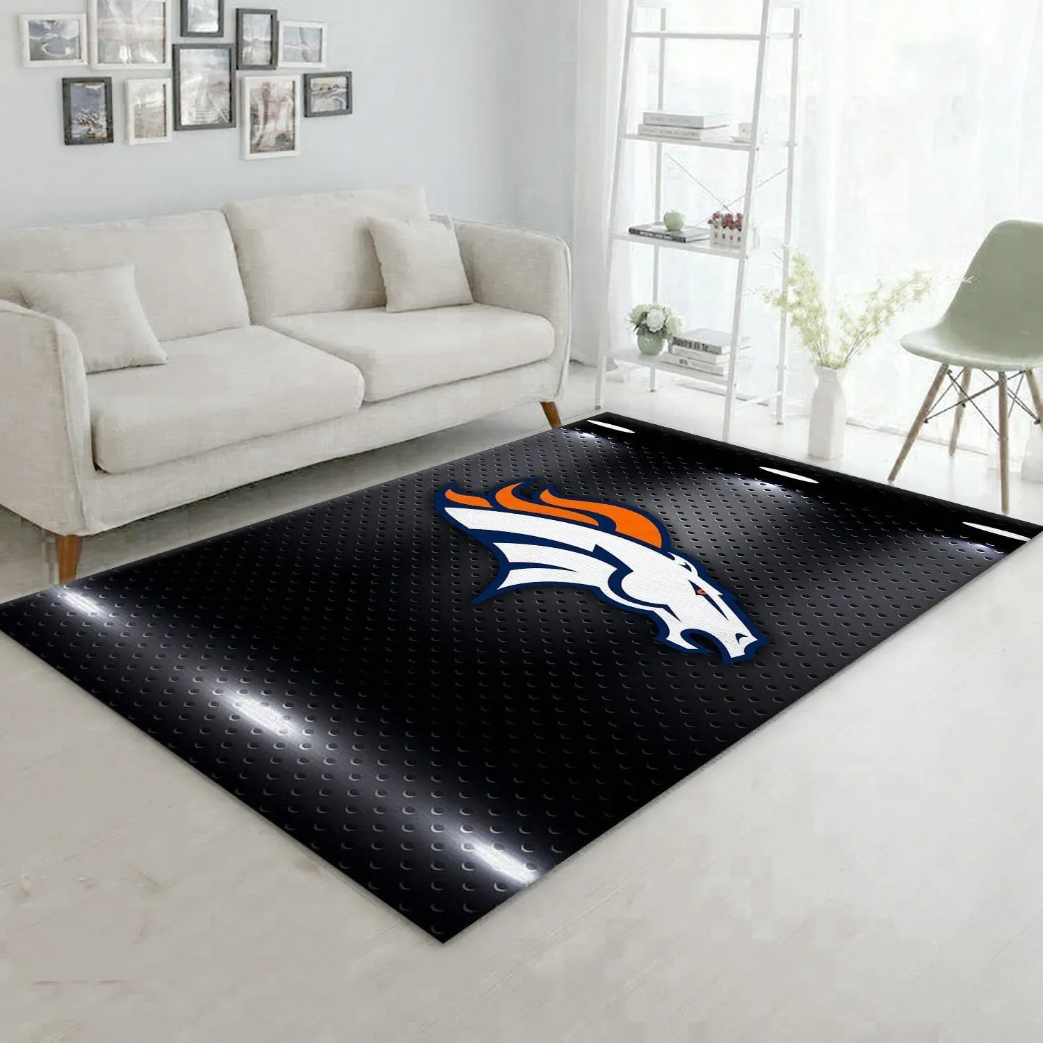 Denver Broncos Nfl Area Rug Living Room Rug Home US Decor - Indoor Outdoor Rugs