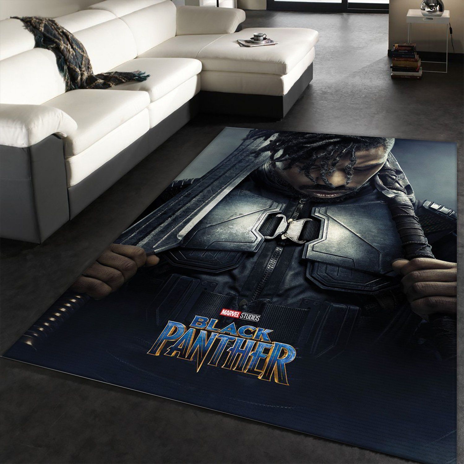 Black Panther Movie N Jadaka Area Rug Carpet, Gift for fans, Home US Decor - Indoor Outdoor Rugs