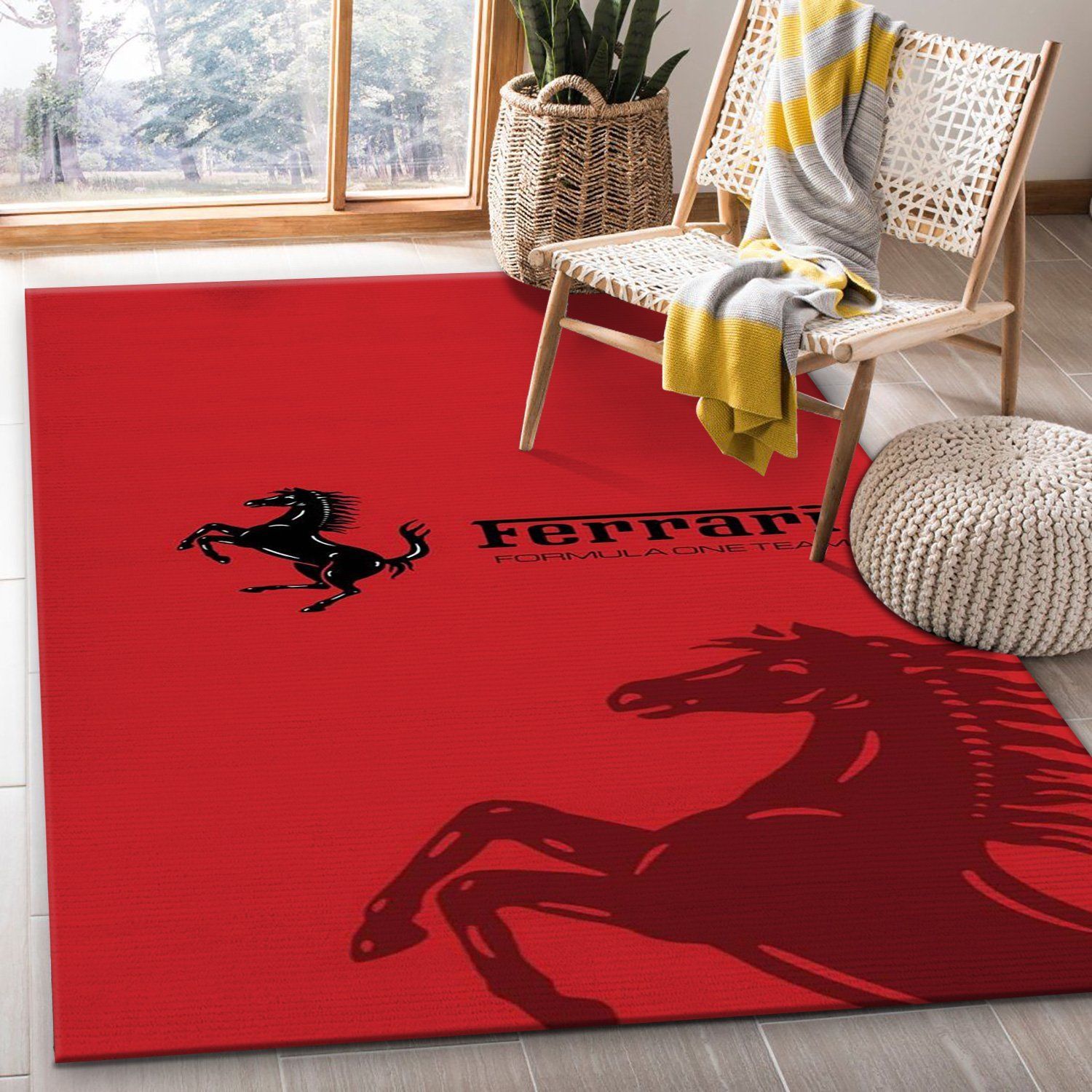 Ferrari F Area Rug Bedroom Christmas Gift US Decor - Indoor Outdoor Rugs