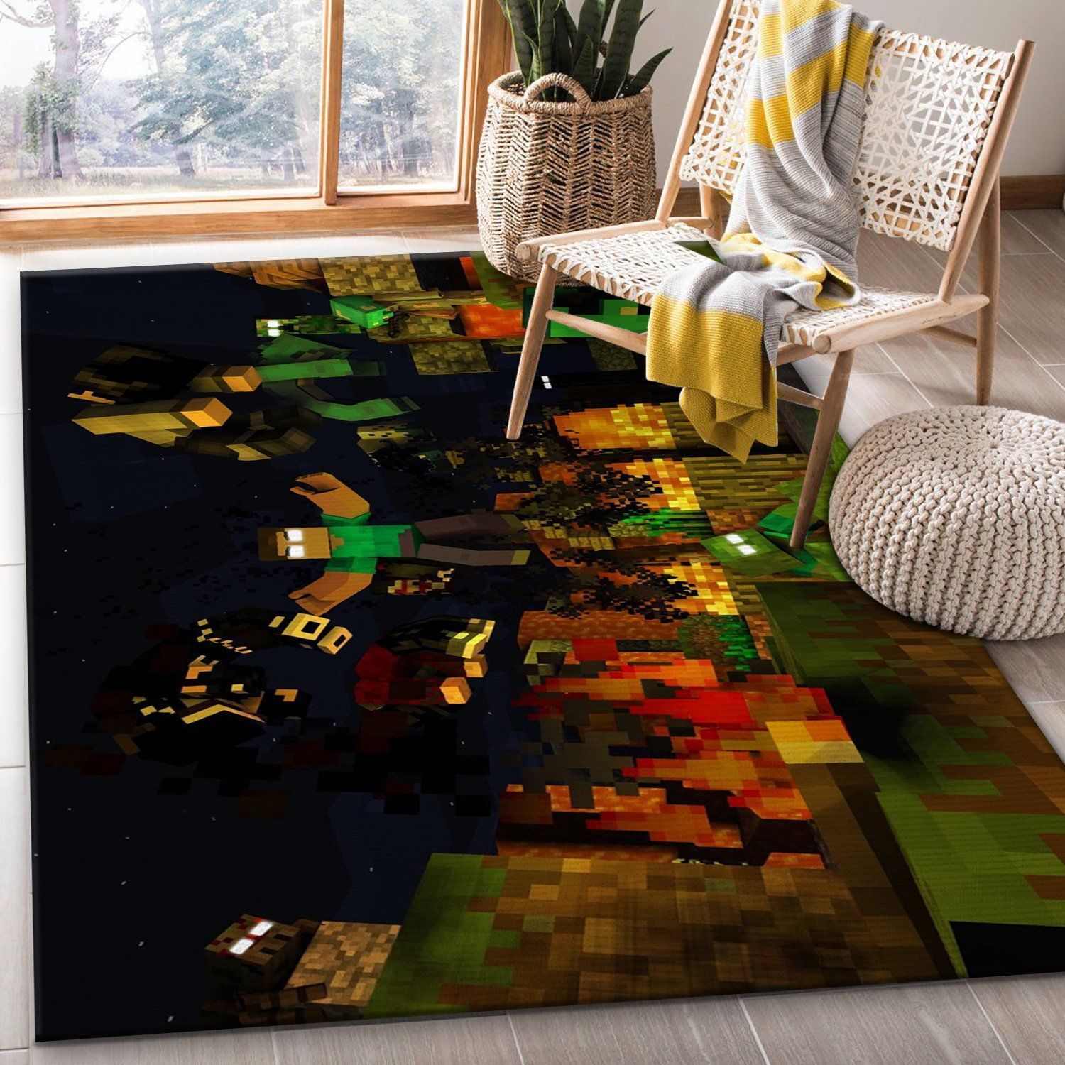 Minecraft Rug Bedroom Rug US Gift Decor - Indoor Outdoor Rugs