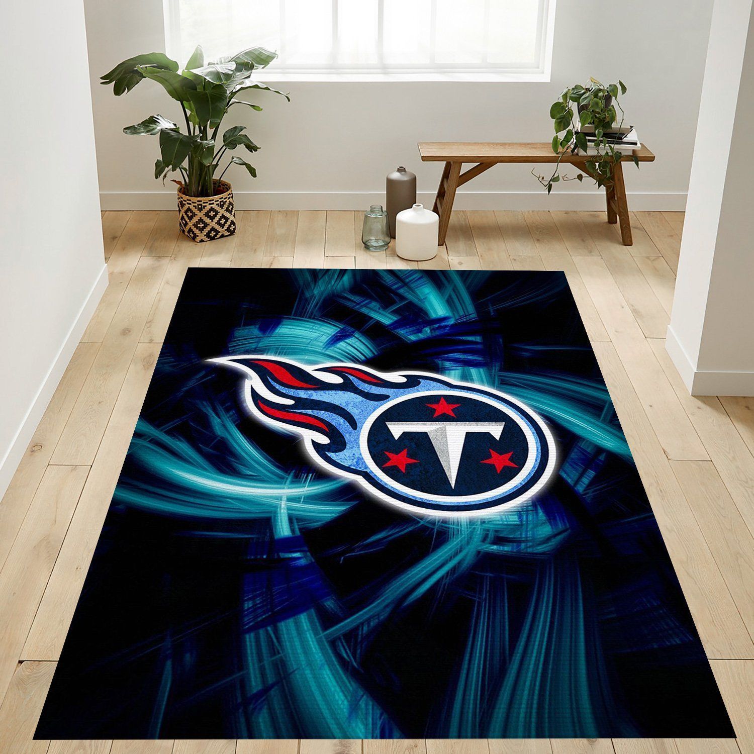 Tennessee Titans Nfl Team Logo Rug Bedroom Rug Home US Decor - Indoor Outdoor Rugs