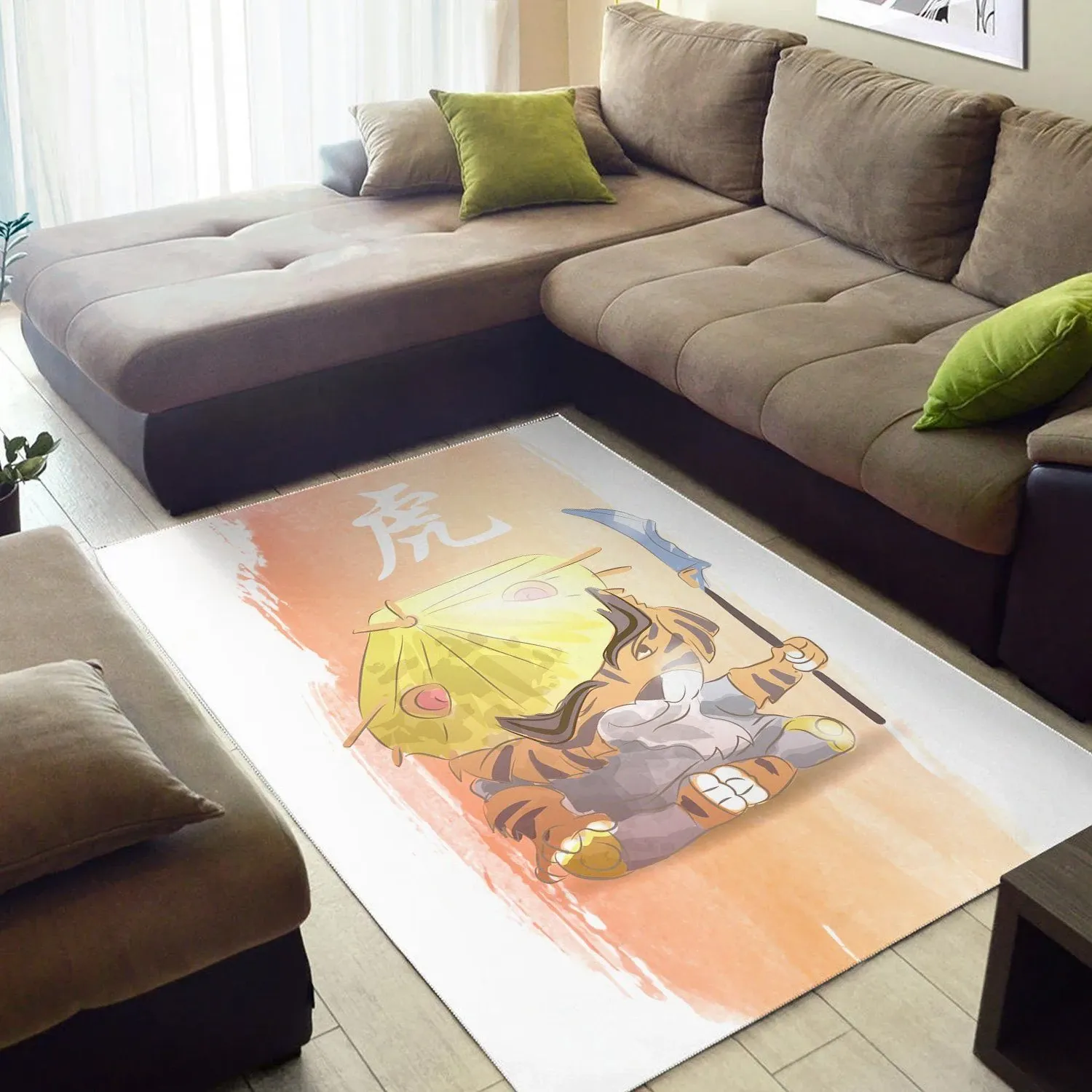 Chinese Zodiac Tiger  Carpet Living Room, Room Decor, Floor Decor Home Decor - Indoor Outdoor Rugs