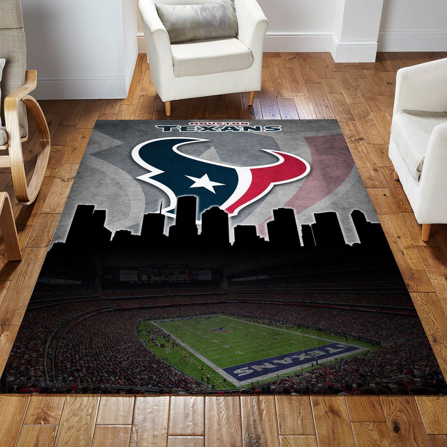 Houston Texans NFL Area Rug Bedroom Rug US Gift Decor - Indoor Outdoor Rugs