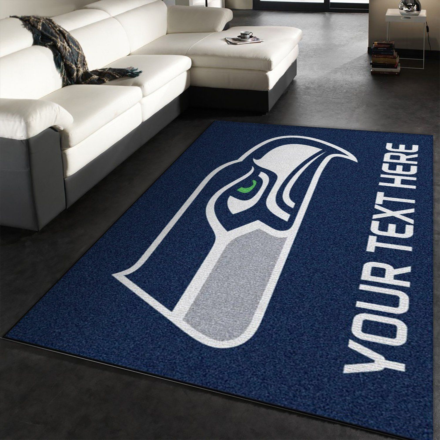 Customizable Seattle Seahawks Personalized Accent Rug NFL Team Logos Area Rug, Kitchen Rug, Home US Decor - Indoor Outdoor Rugs