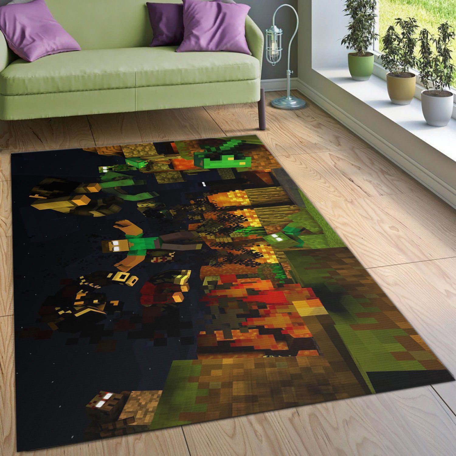 Minecraft Rug Bedroom Rug US Gift Decor - Indoor Outdoor Rugs