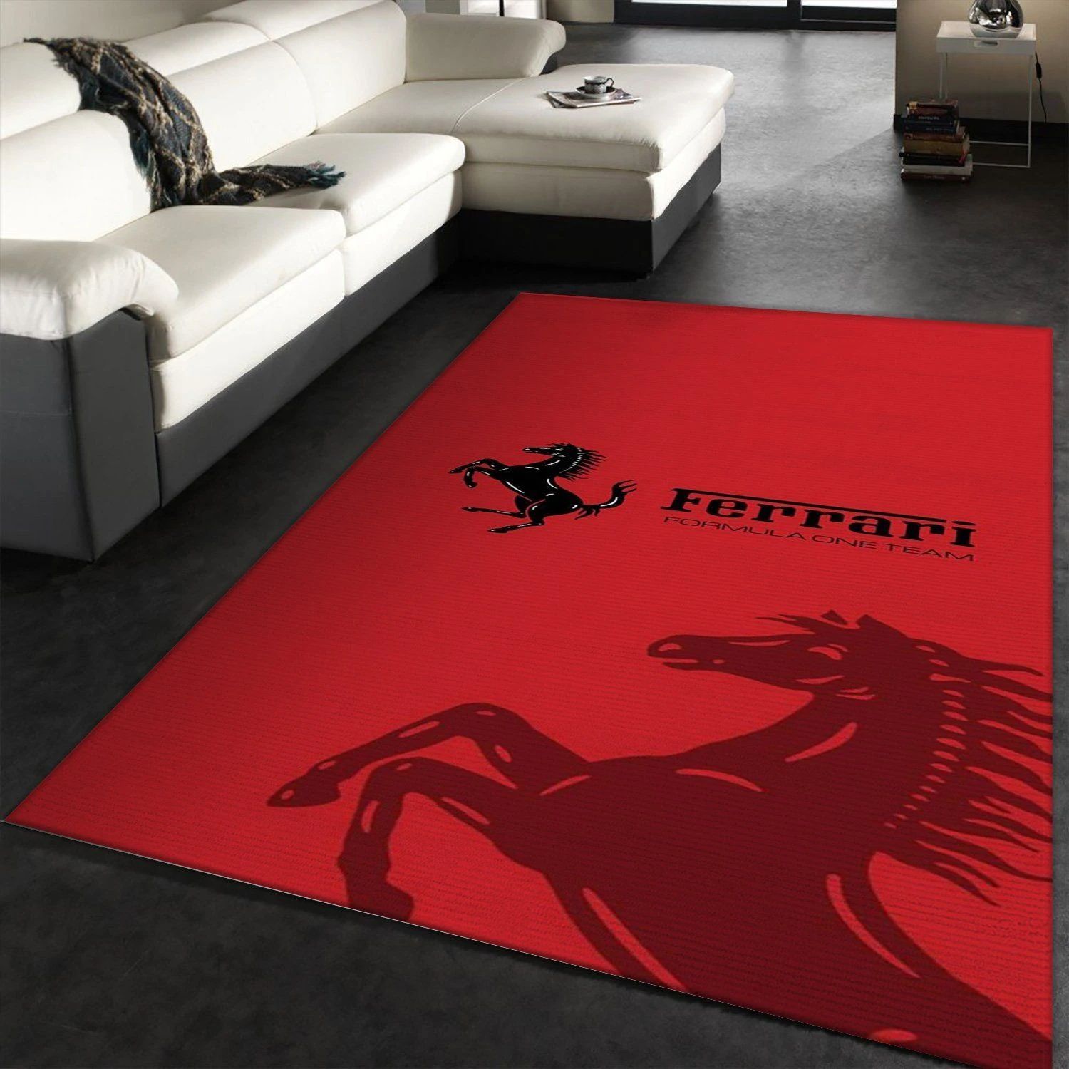 Ferrari F Area Rug Bedroom Christmas Gift US Decor - Indoor Outdoor Rugs