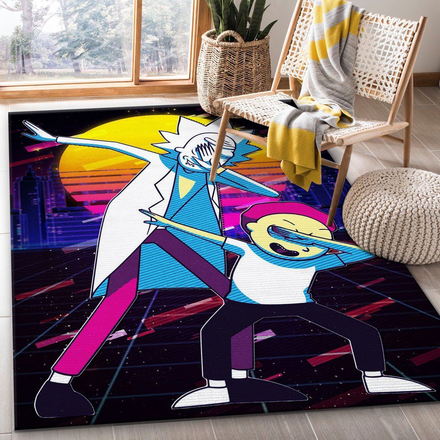 Rick And Morty Christmas Gift Rug Living Room Rug Home Decor Floor Decor - Indoor Outdoor Rugs