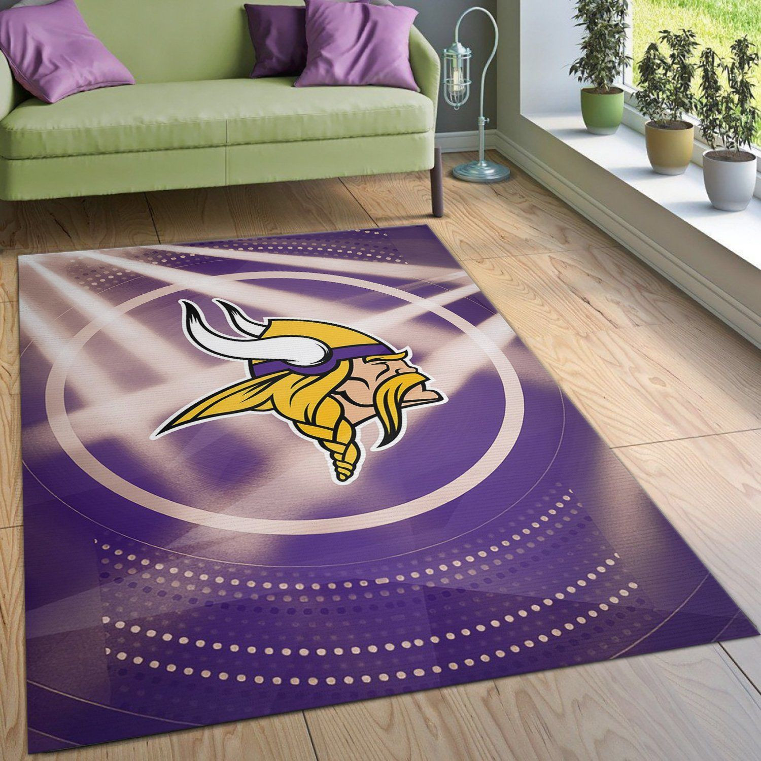 Minnesota Vikings NFL Area Rug Bedroom Rug Christmas Gift US Decor - Indoor Outdoor Rugs