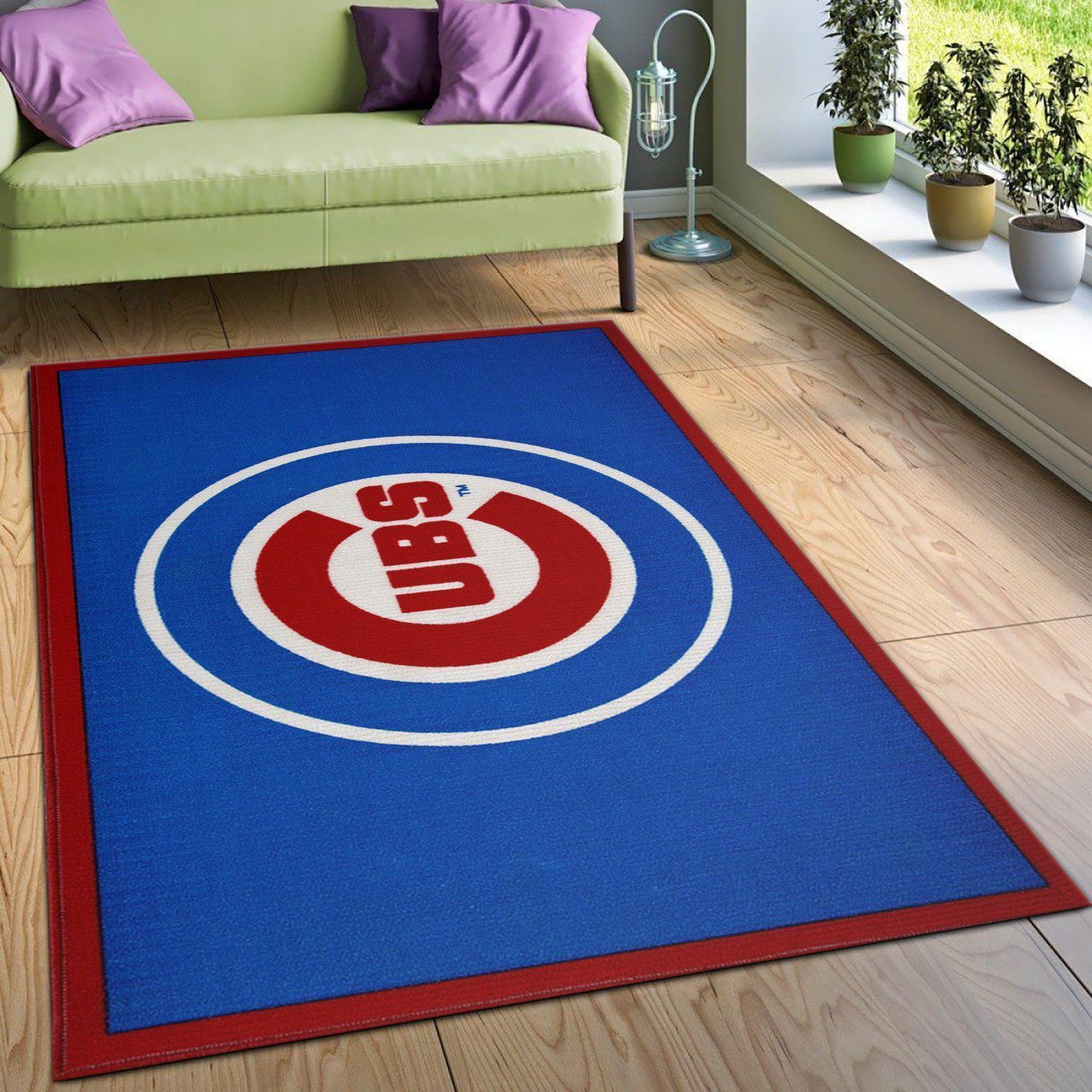 Chicago Cubs Non Slip Soft Area Rug Blue MLB Team Logos, Bedroom, Home Decor Floor Decor - Indoor Outdoor Rugs