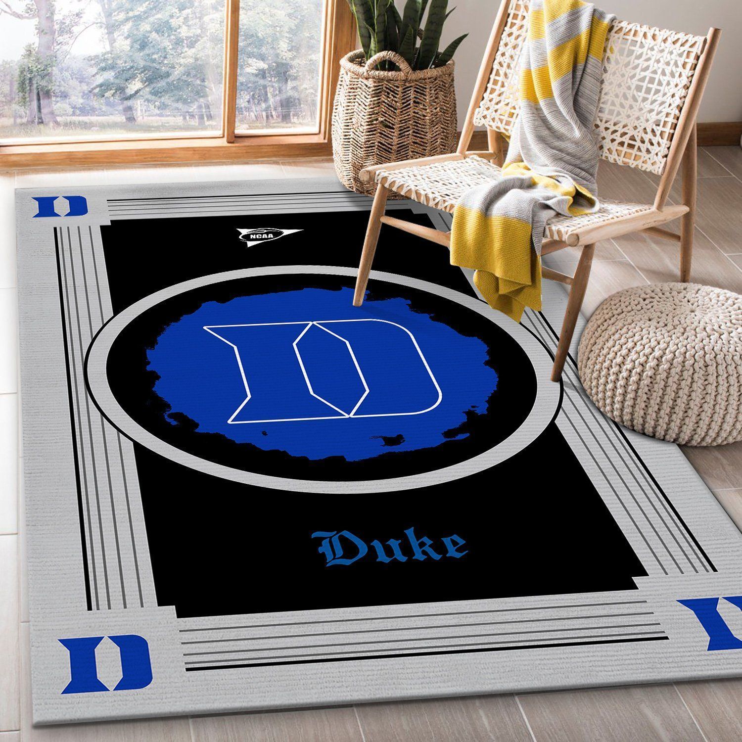 Duke Blue Devils NCAA Team Logo Area Rugs Living Room Carpet Floor Decor The US Decor - Indoor Outdoor Rugs