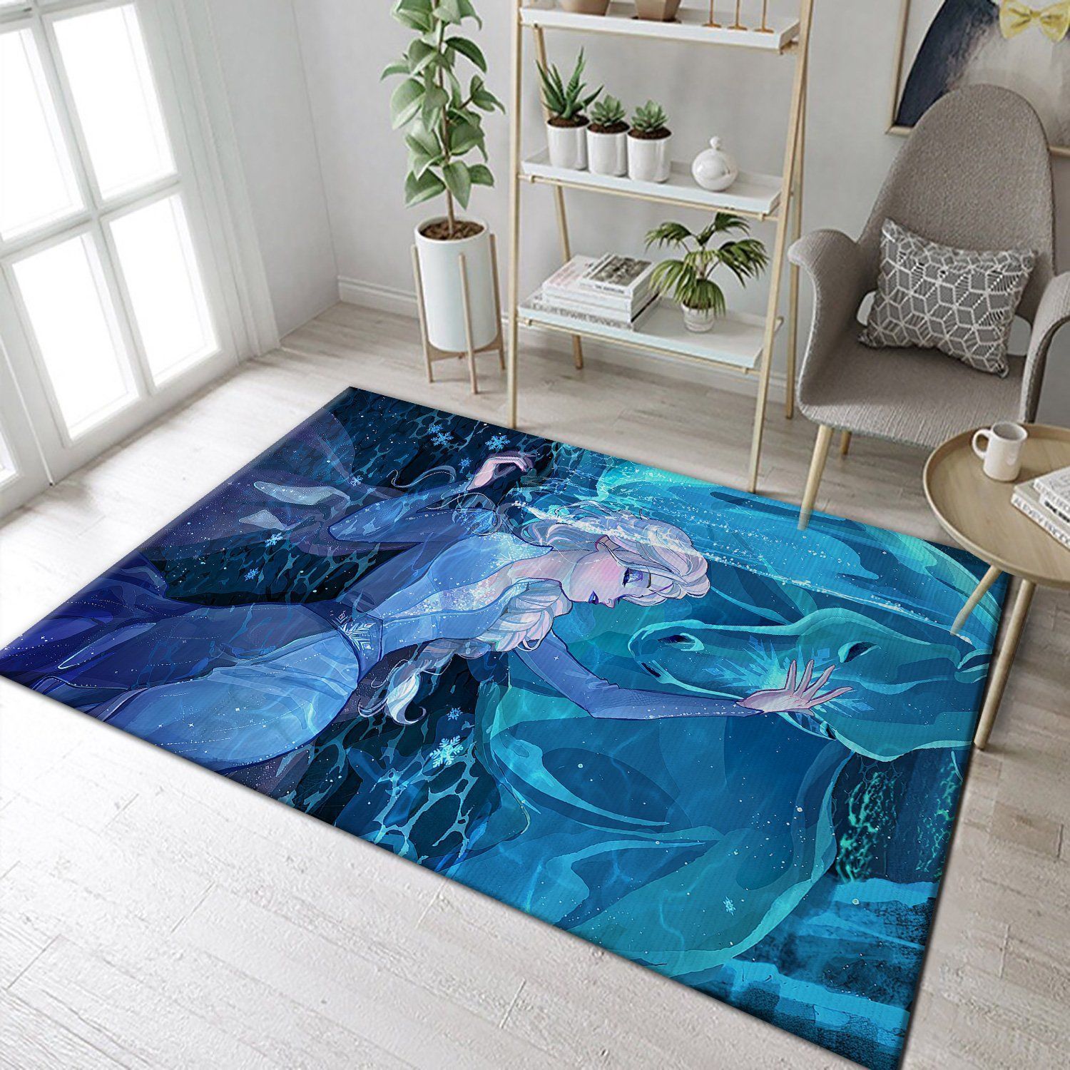 Elsa Frozen Disney Princess Disney Movies Area Rugs Living Room Carpet Floor Decor The US Decor - Indoor Outdoor Rugs