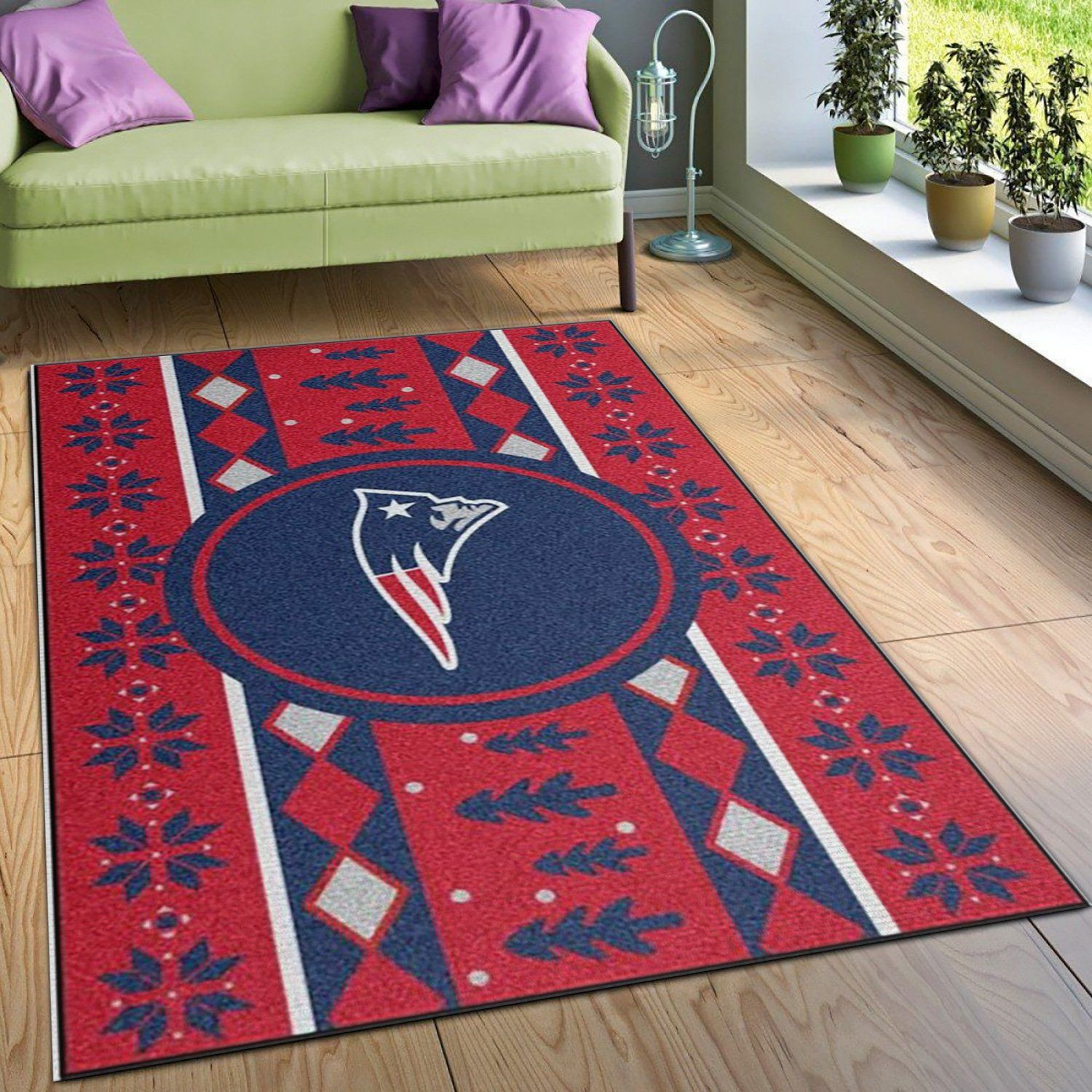 New England Patriots Nfl Area Rug Carpet, Bedroom Rug, Family Gift US Decor - Indoor Outdoor Rugs