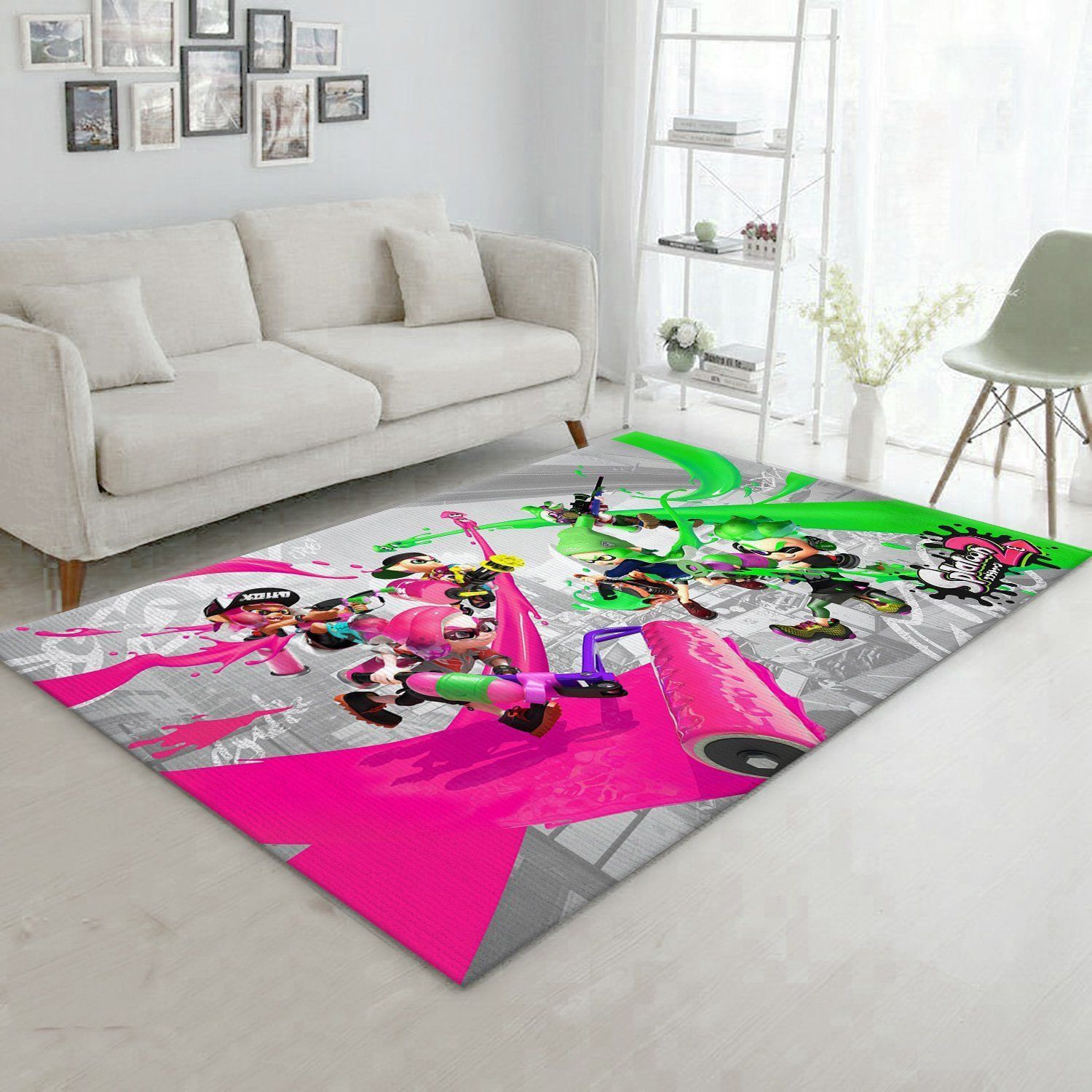 Splatoon 2 Area Rug Bedroom Rug Home Decor Floor Decor - Indoor Outdoor Rugs