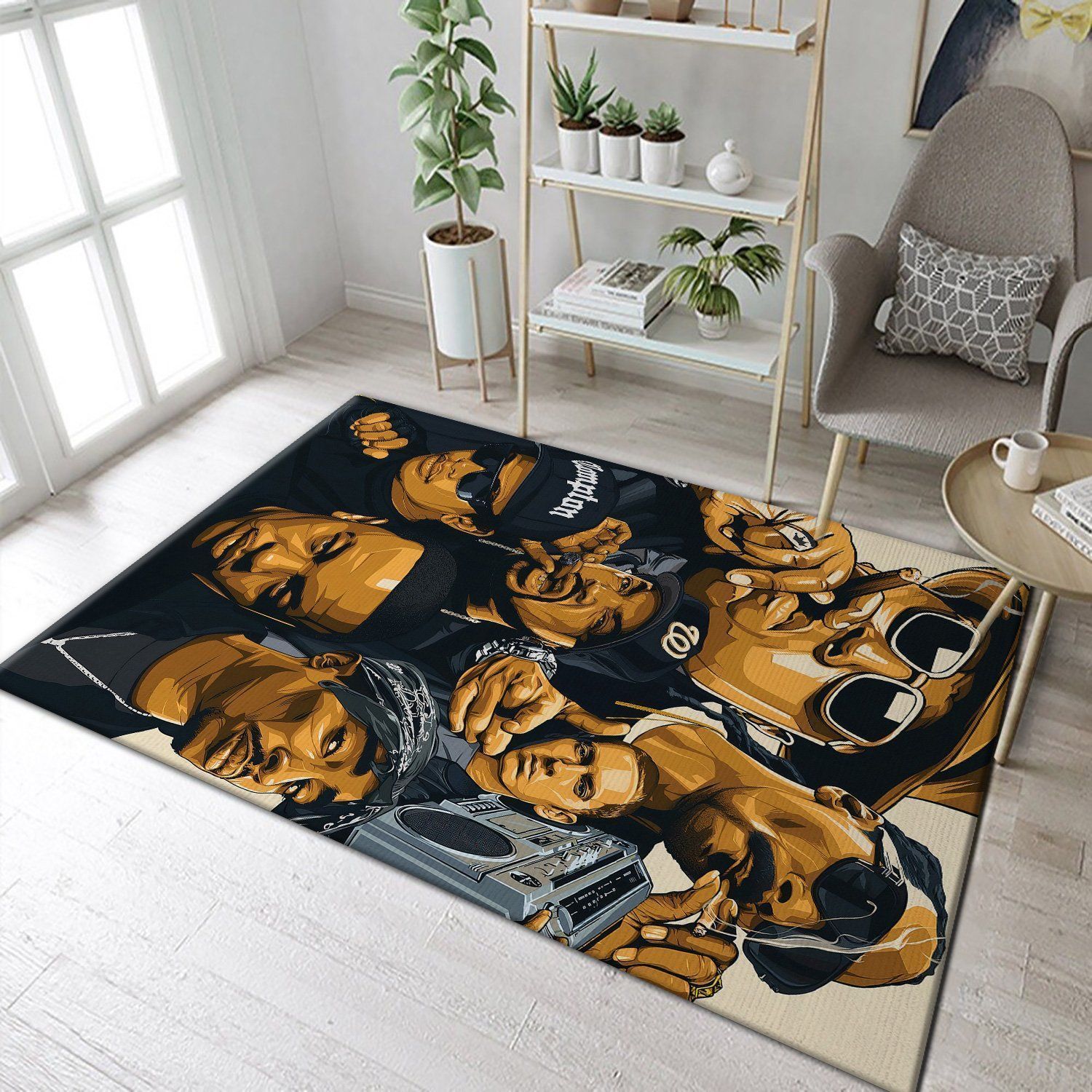 Christmas Gift Rapper Art Area Rug Floor Decor The US Decor - Indoor Outdoor Rugs