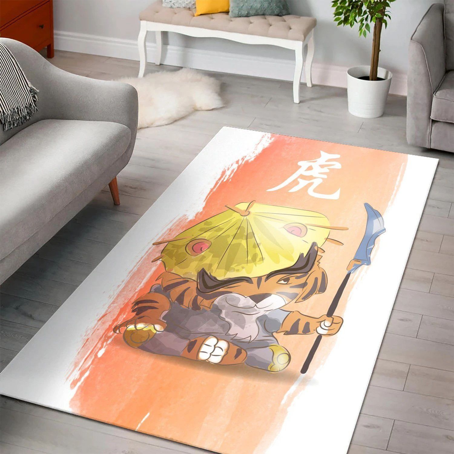 Chinese Zodiac Tiger  Carpet Living Room, Room Decor, Floor Decor Home Decor - Indoor Outdoor Rugs