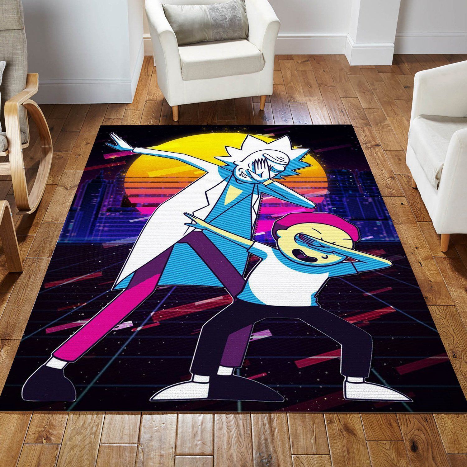 Rick And Morty Christmas Gift Rug Living Room Rug Home Decor Floor Decor - Indoor Outdoor Rugs