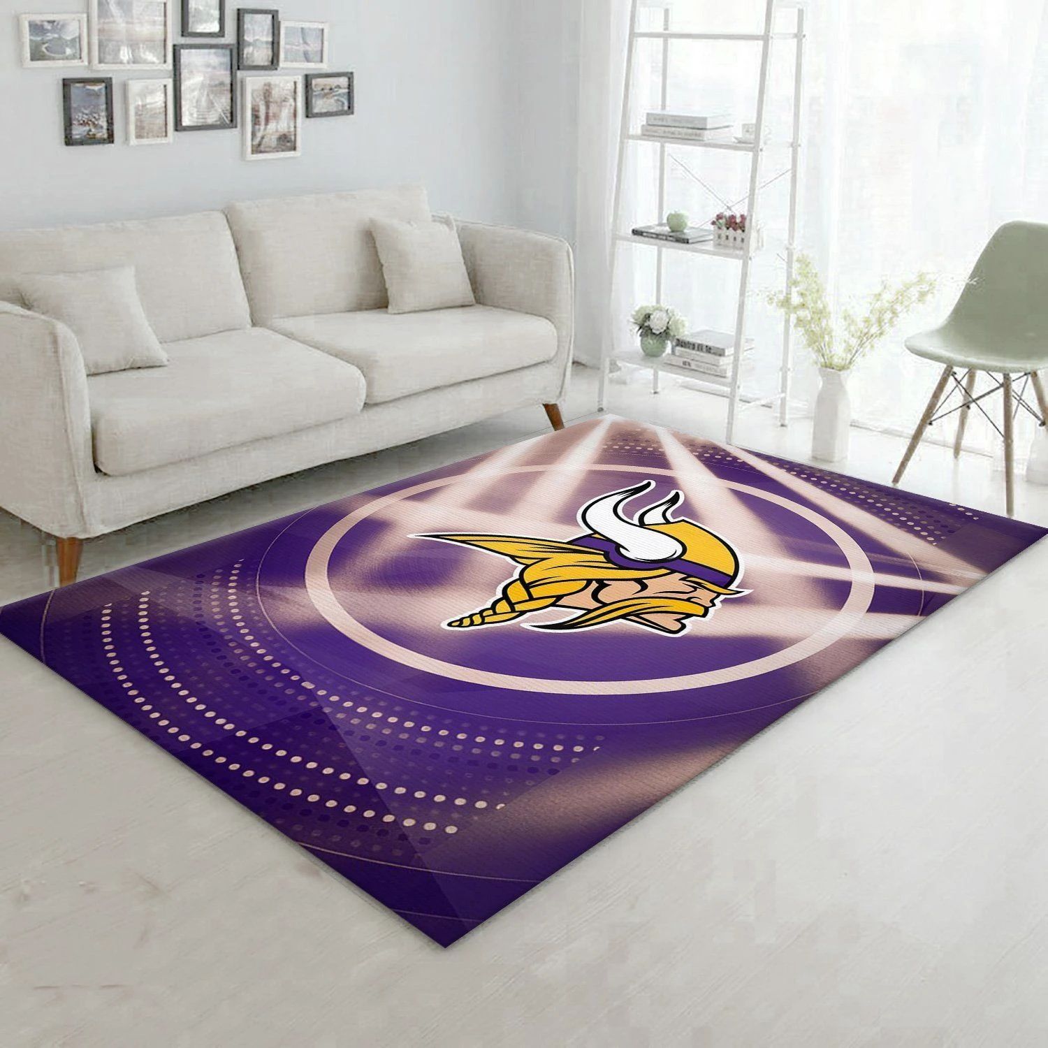 Minnesota Vikings NFL Area Rug Bedroom Rug Christmas Gift US Decor - Indoor Outdoor Rugs