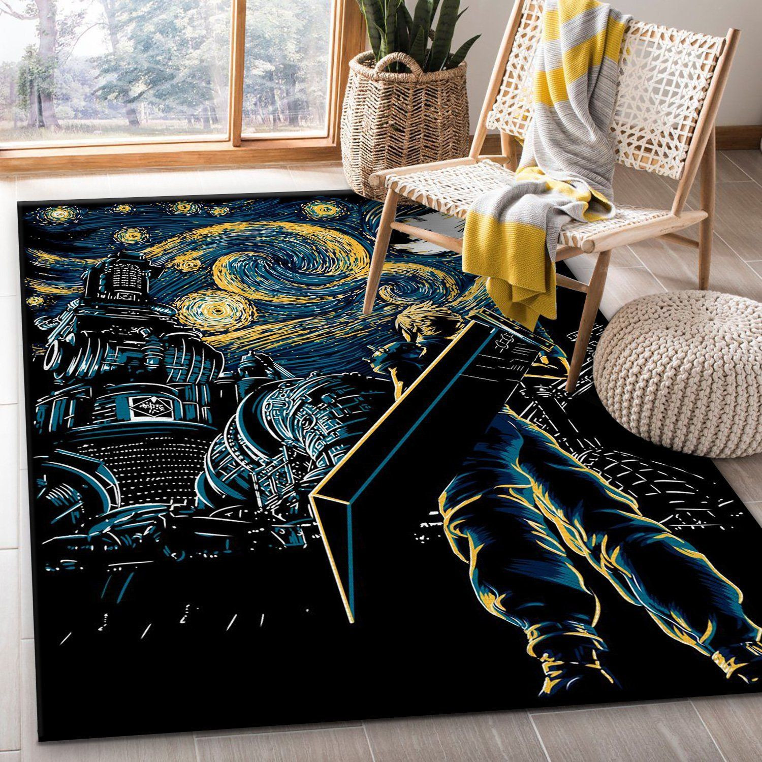 Starry Remake Starry Art Area Rug, Living Room Rug, Home Decor Floor Decor - Indoor Outdoor Rugs