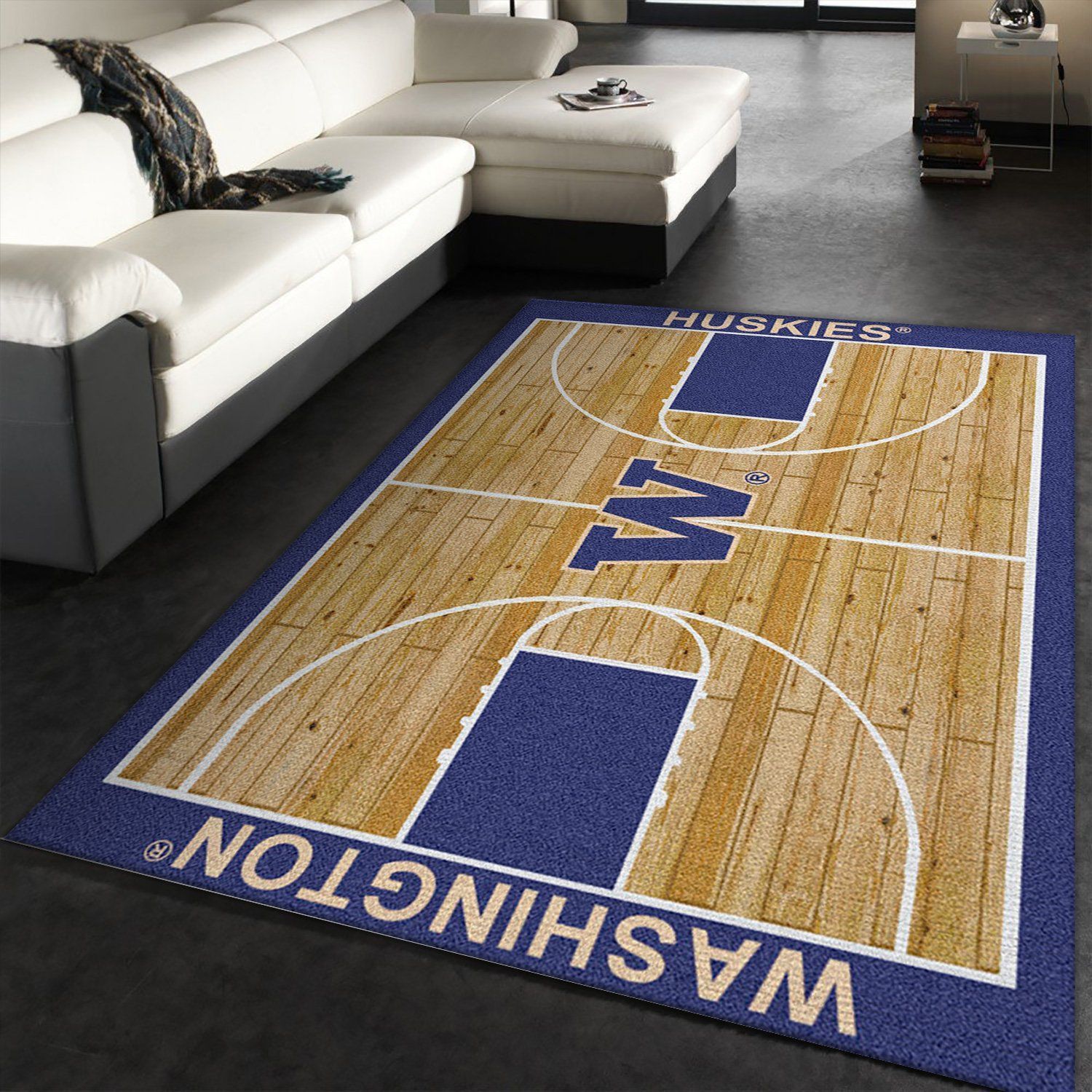 College Home Court  Basketball Team Logo Area Rug, Bedroom Rug, Christmas Gift US Decor - Indoor Outdoor Rugs