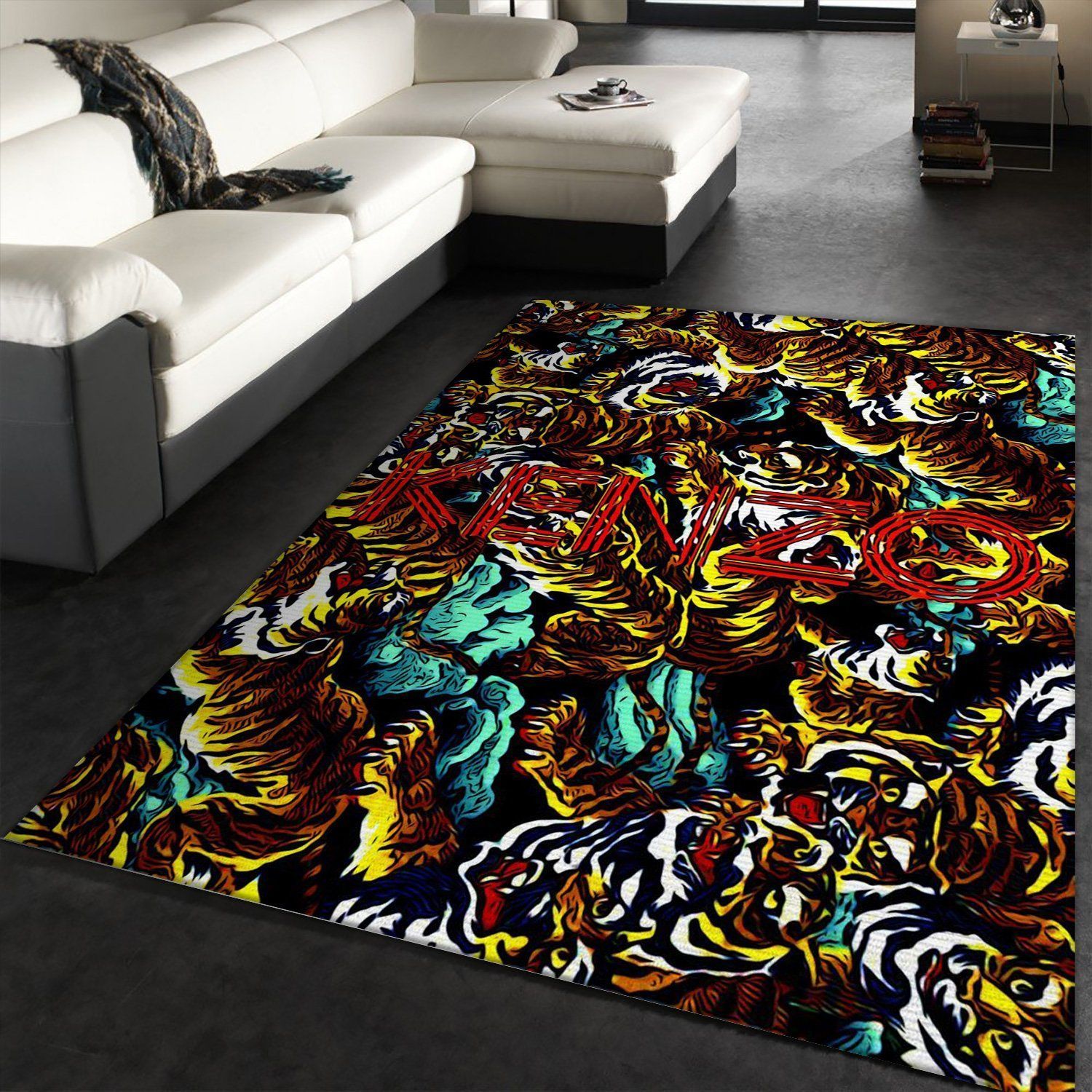 Kenzo Logo Rug Fashion Brand Rug Home Decor Floor Decor - Indoor Outdoor Rugs