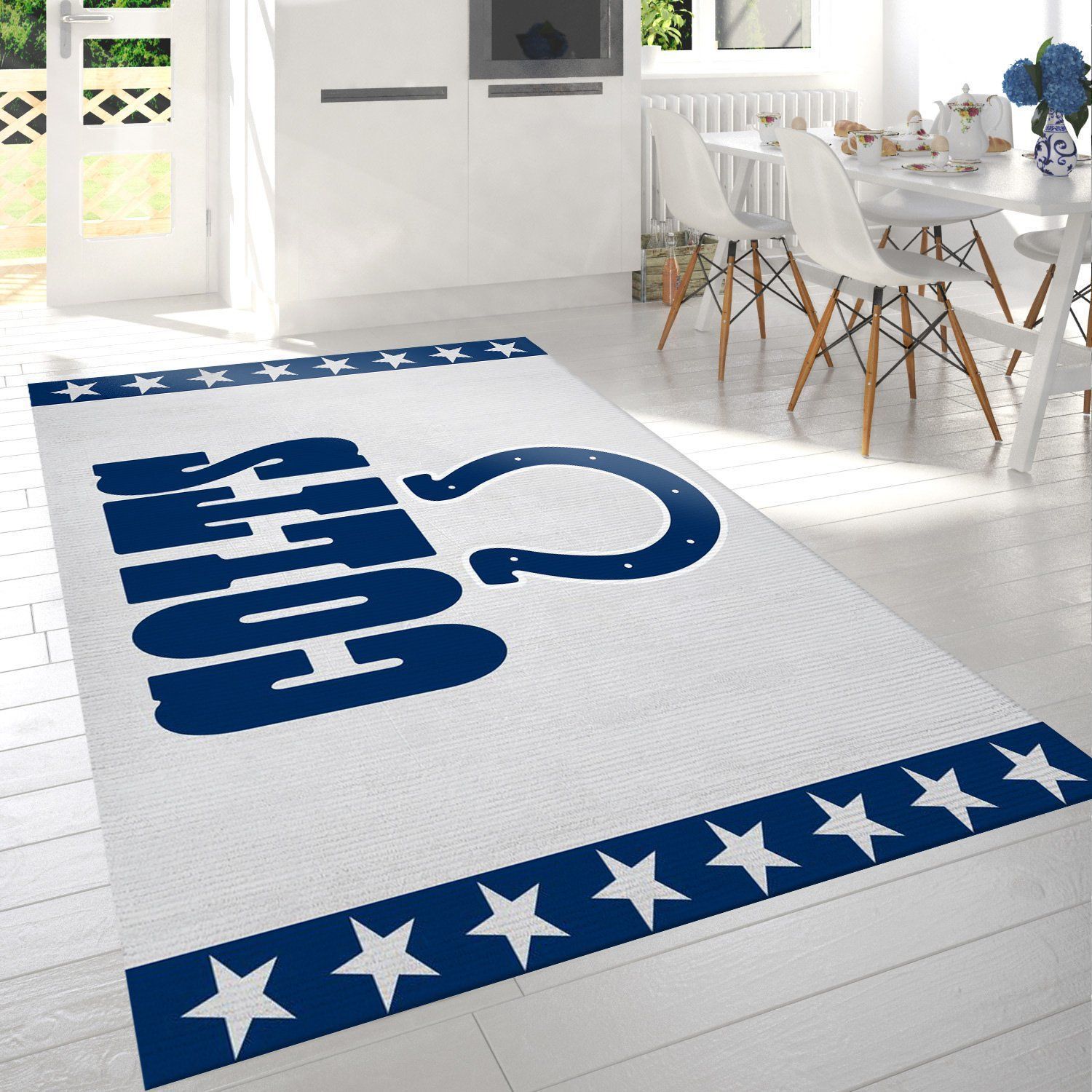 Indianapolis Colts Banner Nfl Logo Area Rug For Gift Bedroom Rug Home Decor Floor Decor - Indoor Outdoor Rugs