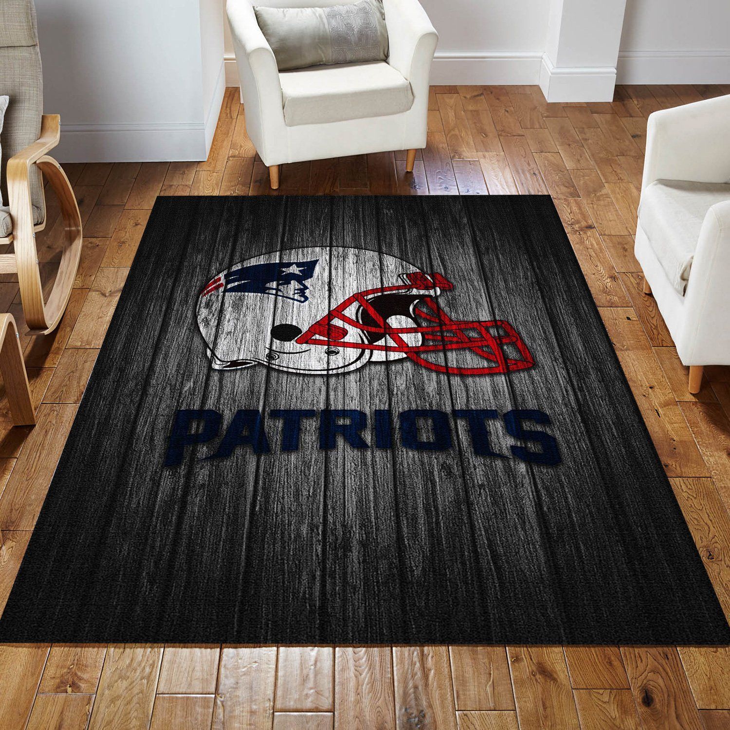 New England Patriots Nfl Team Rug Bedroom Rug Home Decor Floor Decor - Indoor Outdoor Rugs