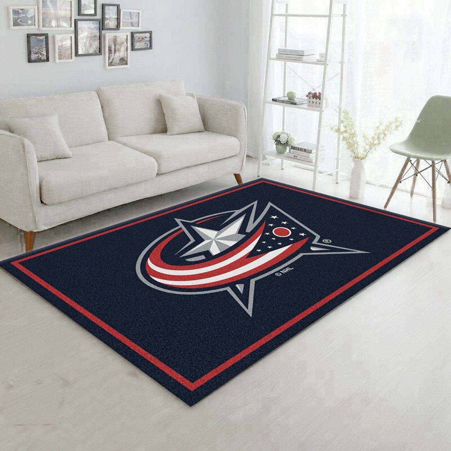 Nhl Spirit Columbus Bluejackets Area Rug Carpet, Bedroom Rug, Family Gift US Decor - Indoor Outdoor Rugs