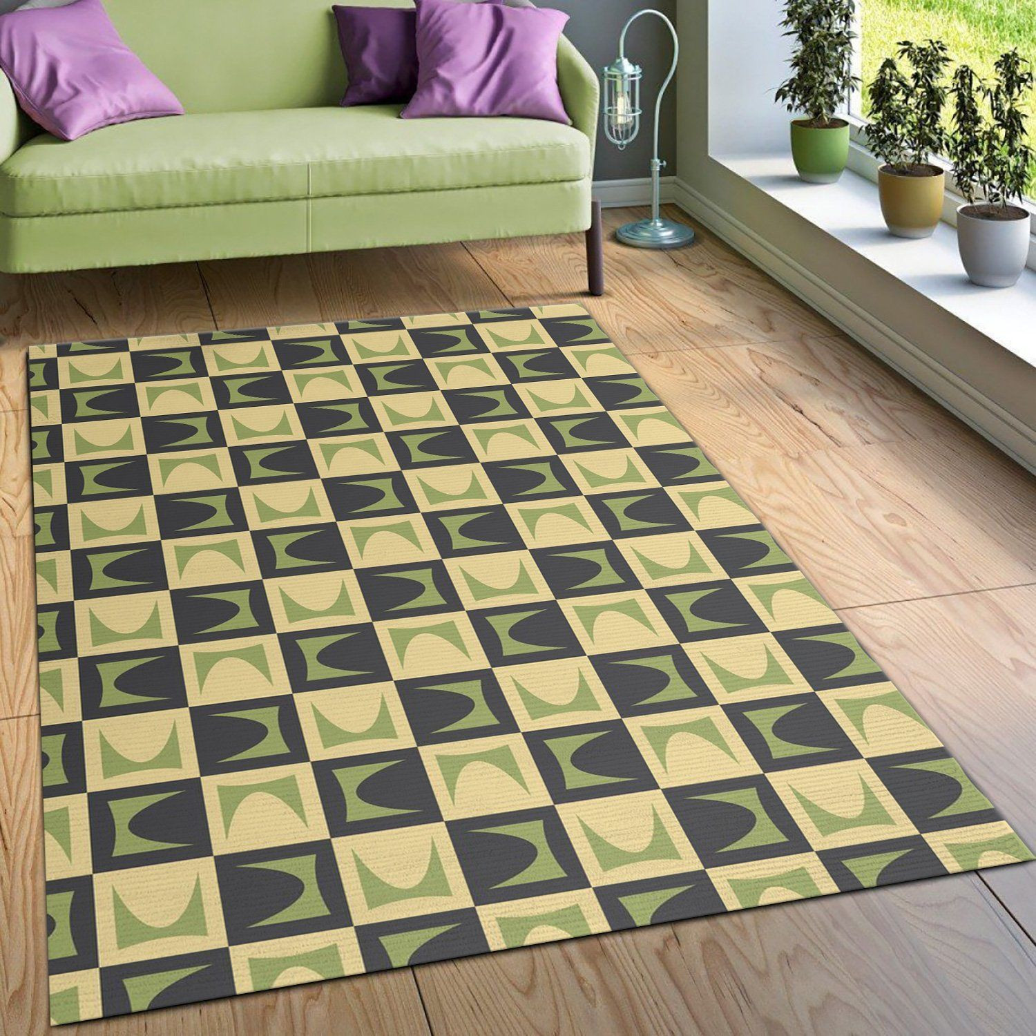 Midcentury Pattern 30 Area Rug Carpet, Living room and bedroom Rug, Home Decor Floor Decor - Indoor Outdoor Rugs