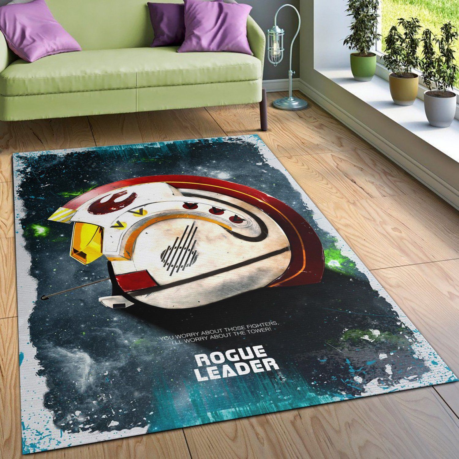 Rogue Leader Rug Star Wars Helmets Arts Rug Christmas Gift US Decor - Indoor Outdoor Rugs