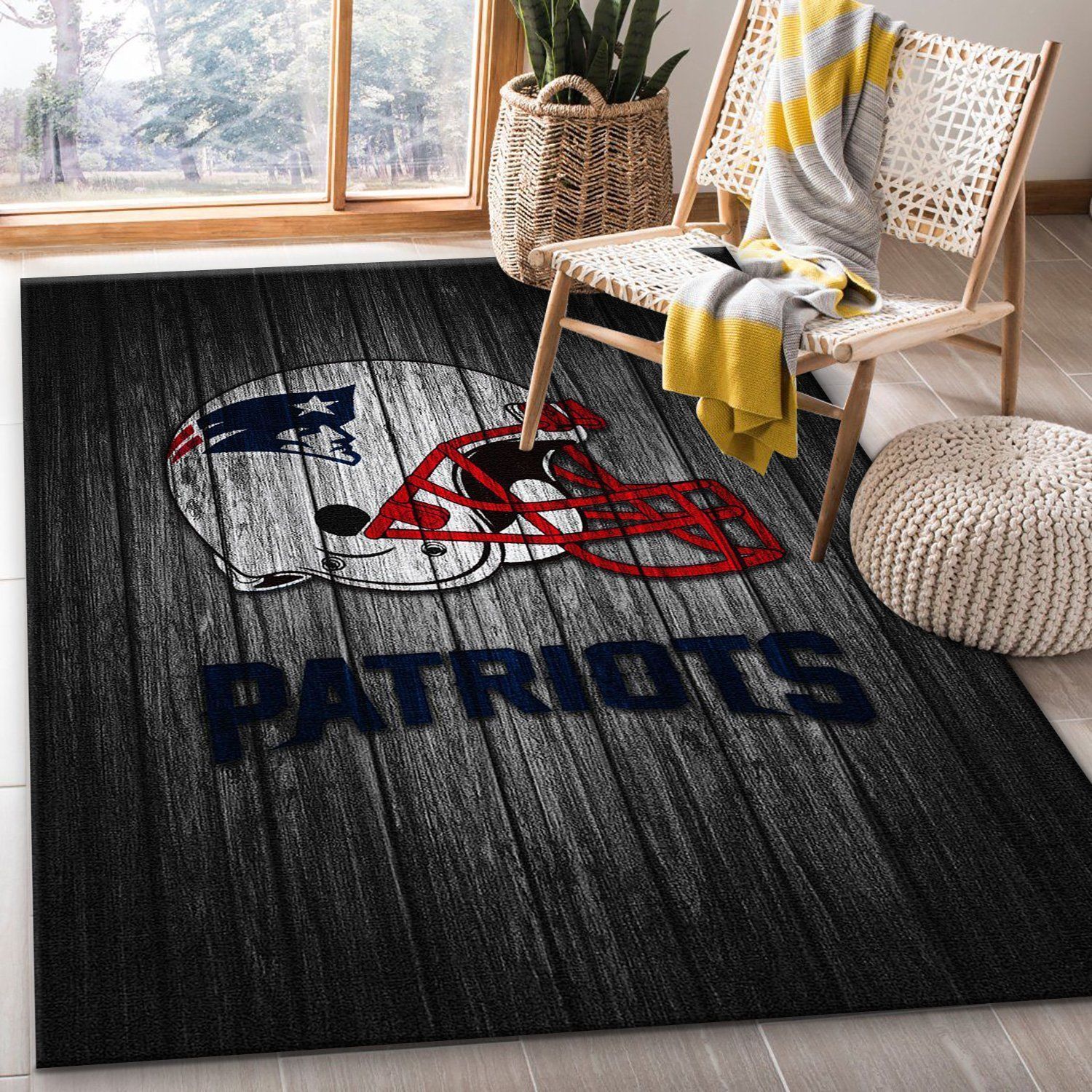 New England Patriots Nfl Team Rug Bedroom Rug Home Decor Floor Decor - Indoor Outdoor Rugs