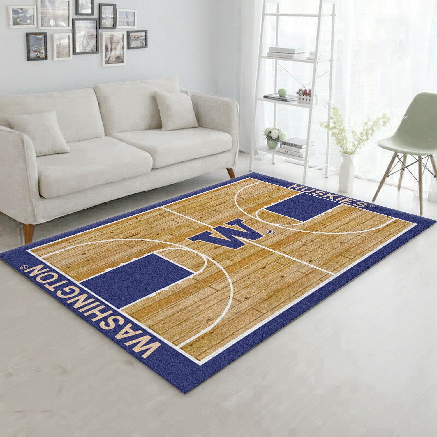 College Home Court  Basketball Team Logo Area Rug, Bedroom Rug, Christmas Gift US Decor - Indoor Outdoor Rugs