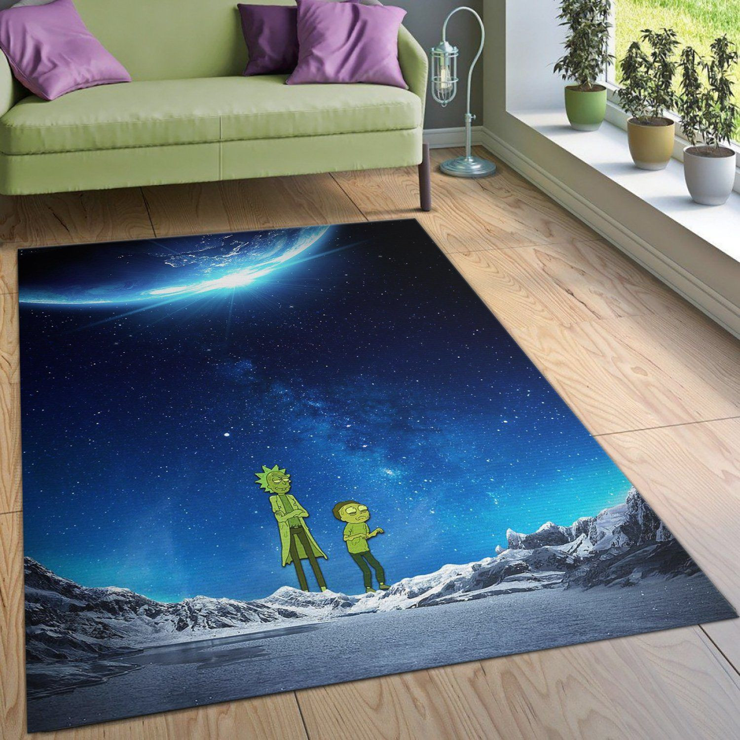 Rick And Morty Noel Gift Rug Bedroom Rug Home Decor Floor Decor - Indoor Outdoor Rugs