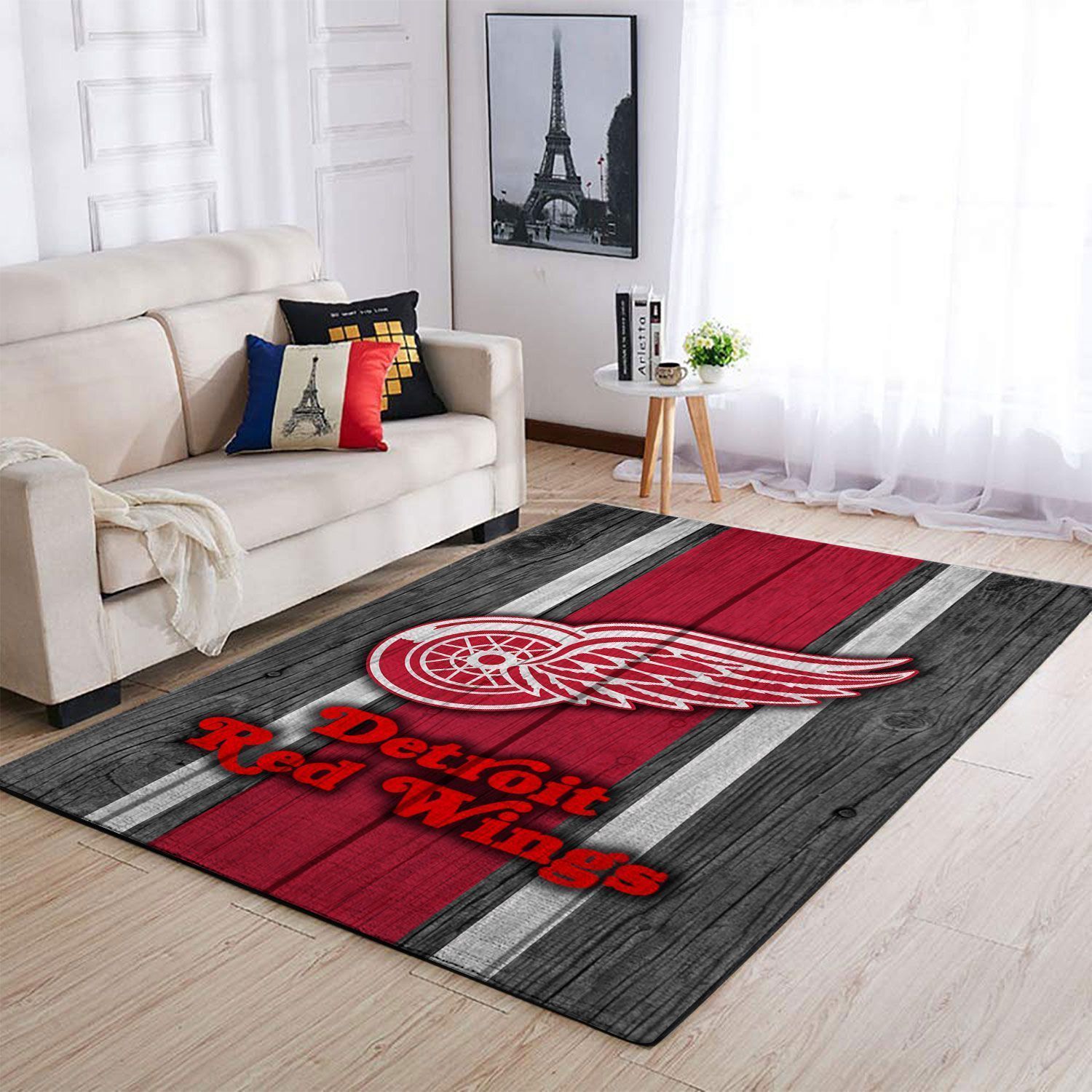 Detroit Red Wings Team Logo Style Nice Gift Home Decor Rectangle Area Rug - Indoor Outdoor Rugs