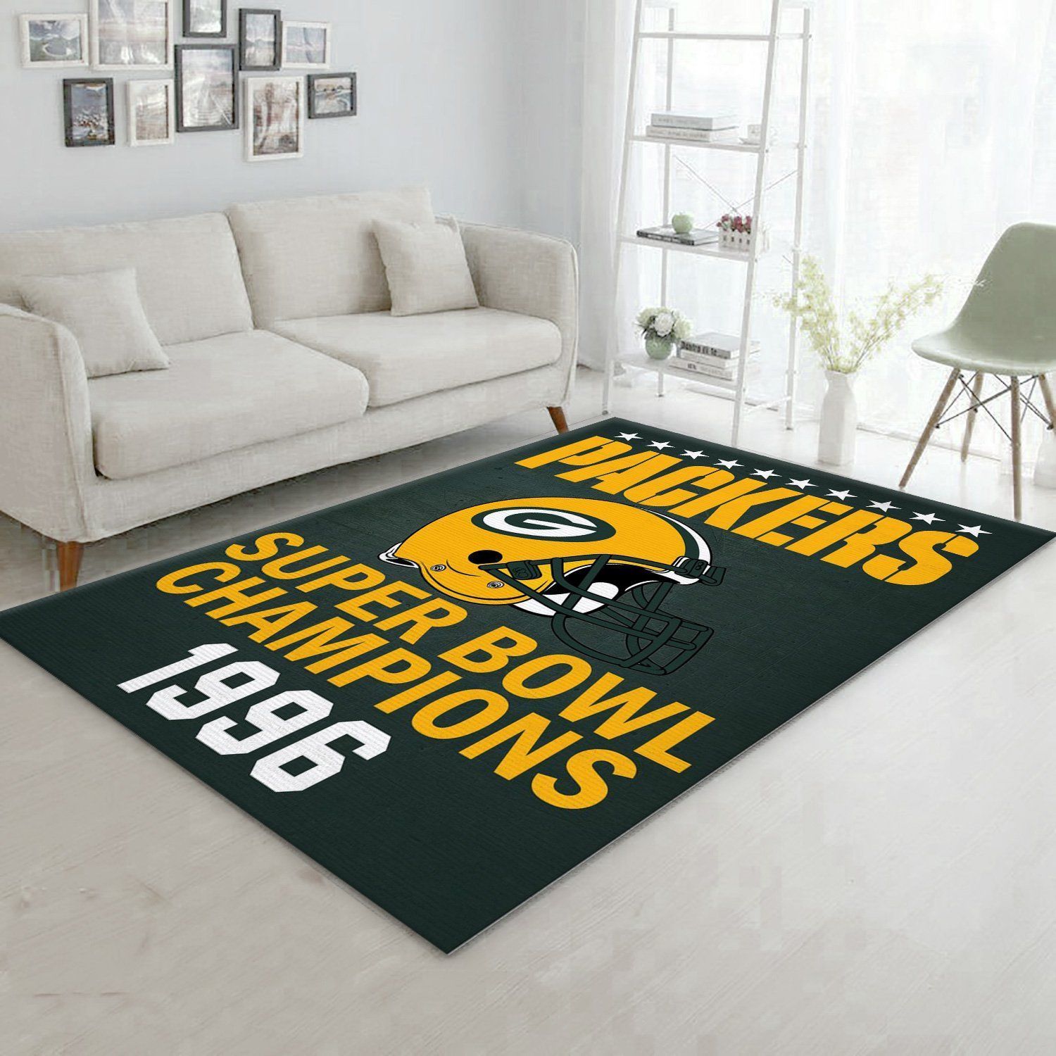 Green Bay Packers 1996 Nfl Football Team Area Rug For Gift Bedroom Rug Home US Decor - Indoor Outdoor Rugs