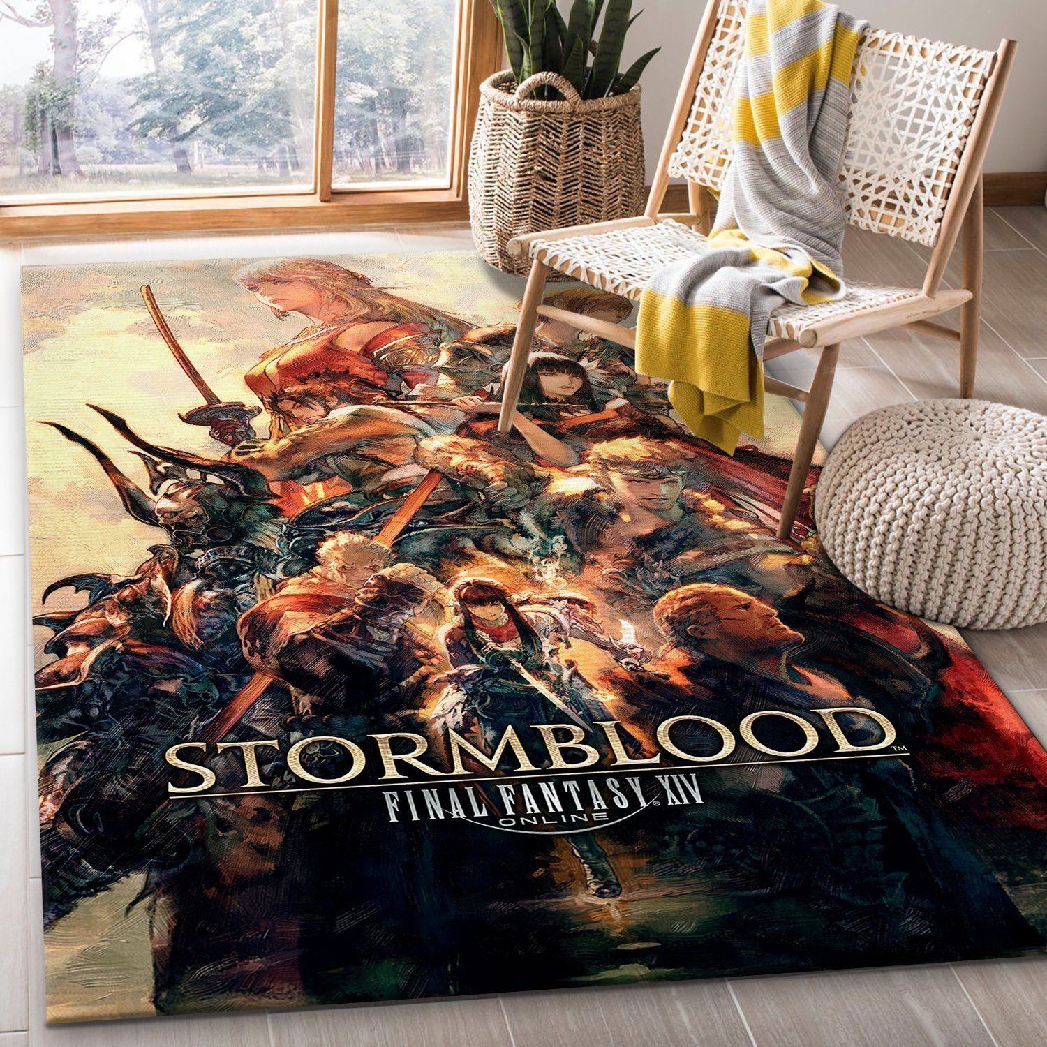 Final Fantasy VII Remake StormBlood Gaming Area Rugs Living Room Carpet FN150125 Local Brands Floor Decor The US Decor - Indoor Outdoor Rugs