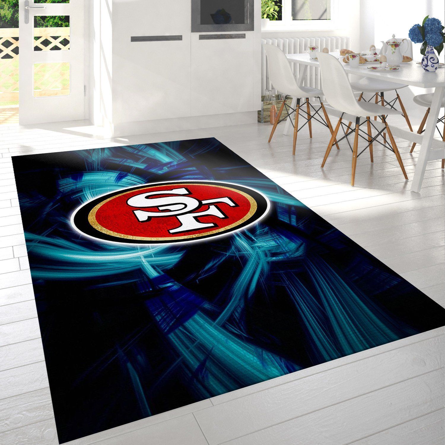 San Francisco 49ers Nfl Logo Area Rug For Gift Bedroom Rug Home US Decor - Indoor Outdoor Rugs